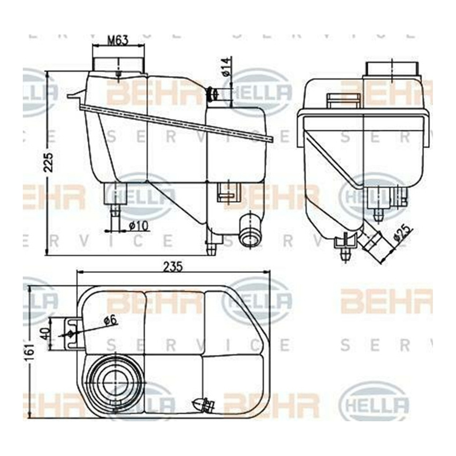 BEHR 냉각수 보조탱크