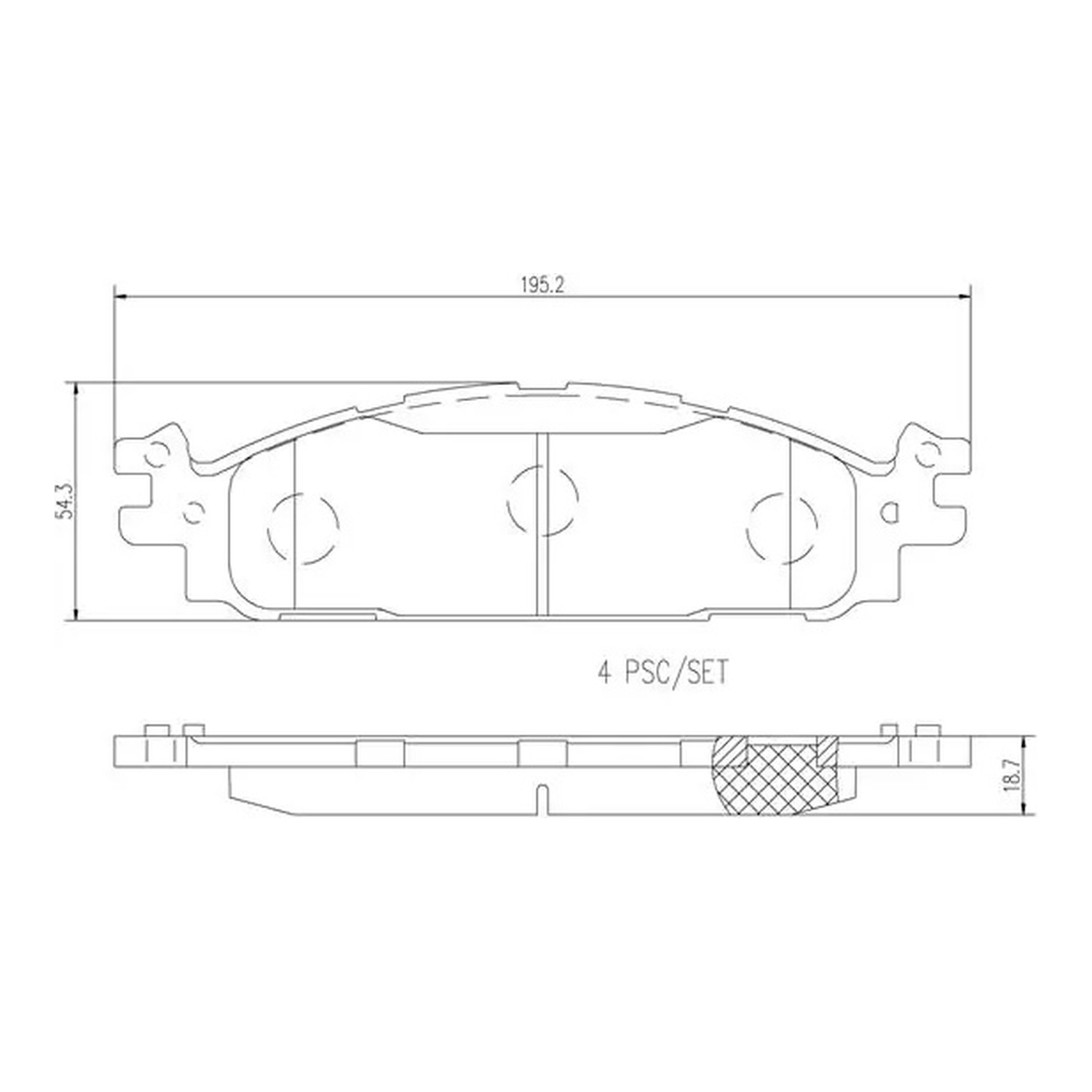 BENDIX 앞쪽 브레이크 패드