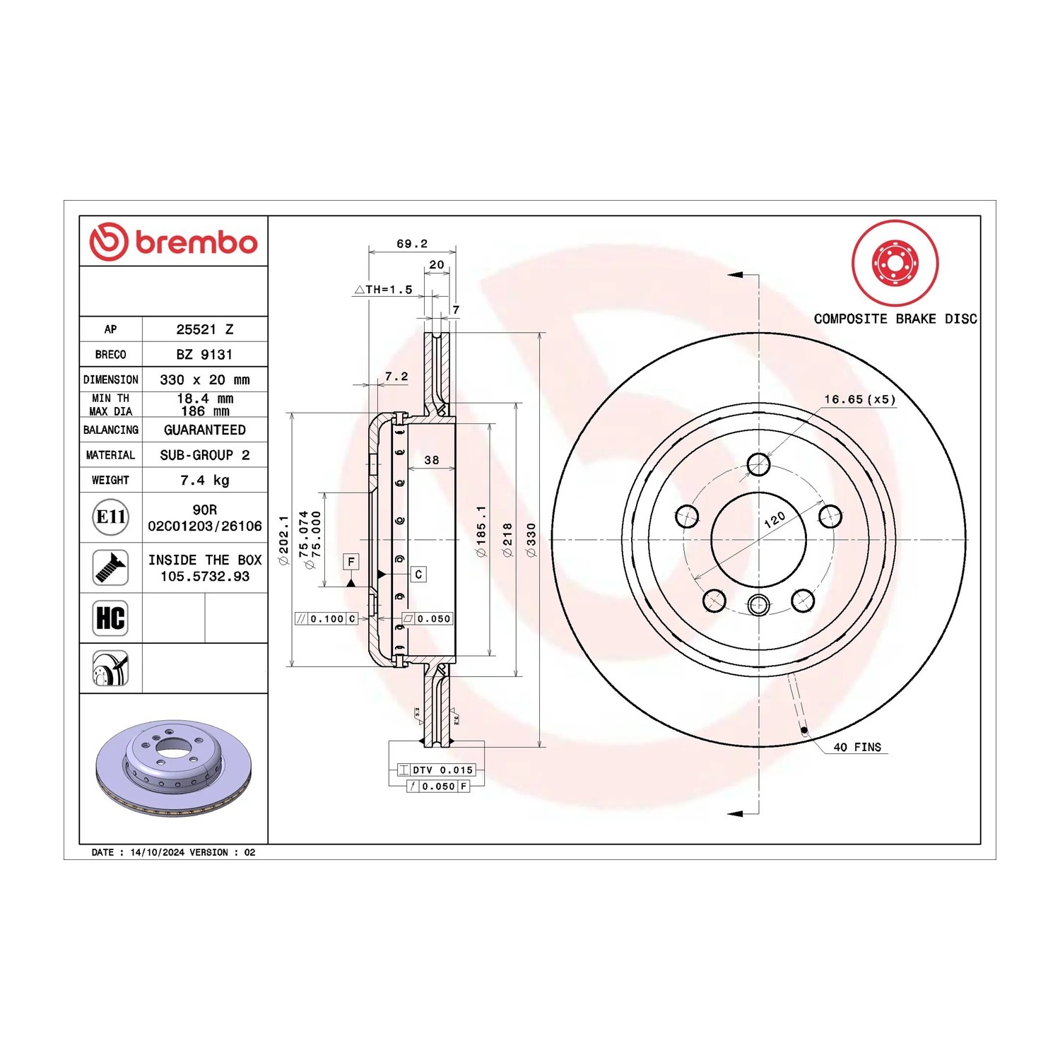 BMW 520d F11 뒤세트 브레이크 디스크 BREMBO 34216775287 34216898733 2ba2