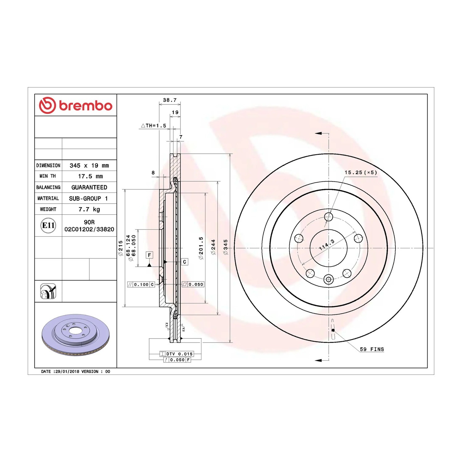 BREMBO 뒤세트 브레이크 디스크