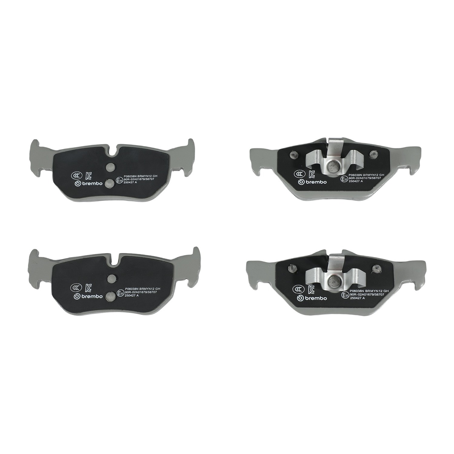 BMW 3시리즈 E90 E92 E93 뒤쪽 세라믹 브레이크 패드 BREMBO 34121288894 34212288891 34212409257 773f