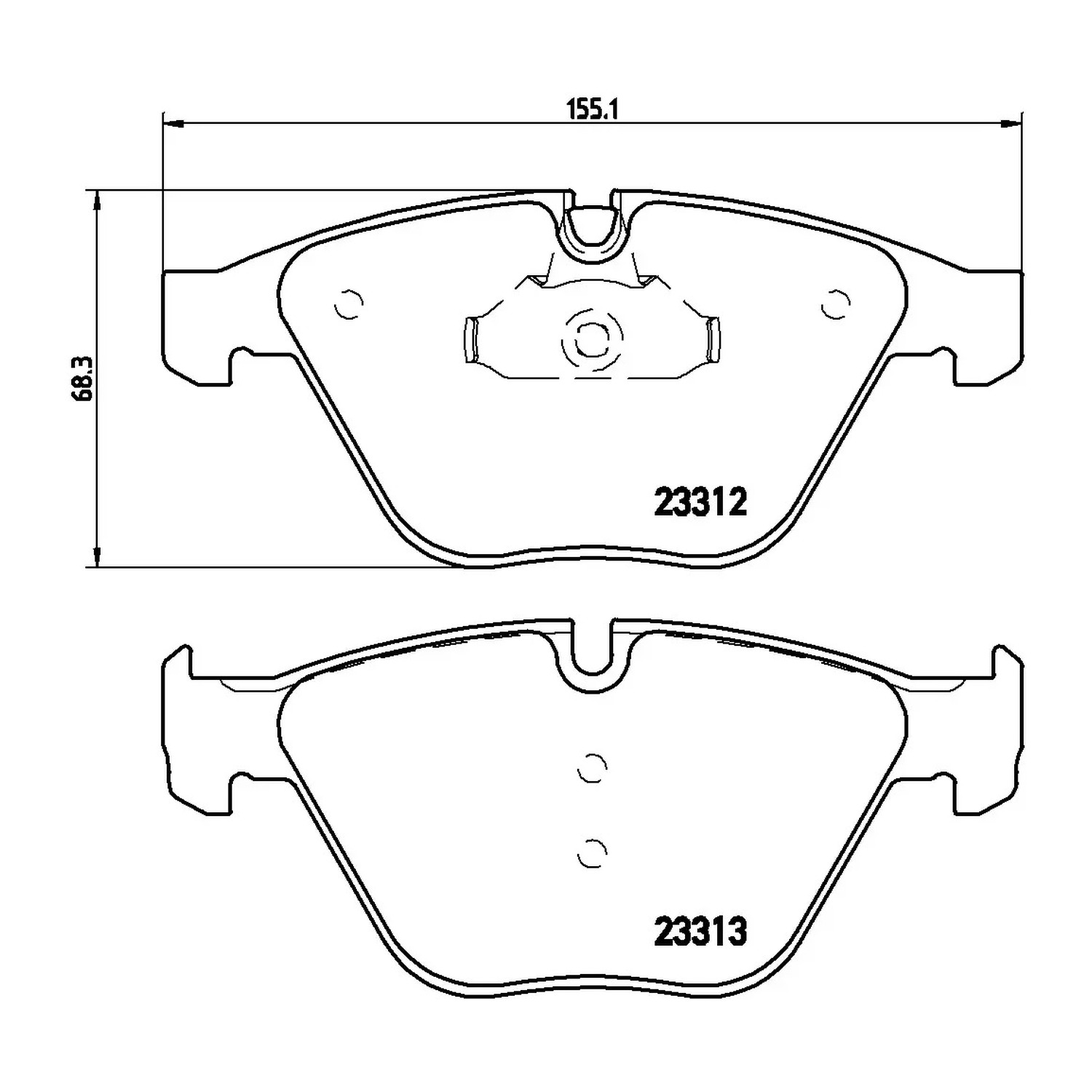 BMW 520i E60 앞쪽 브레이크 패드 BREMBO 34116763089 34116763591 34116764540 d7c3