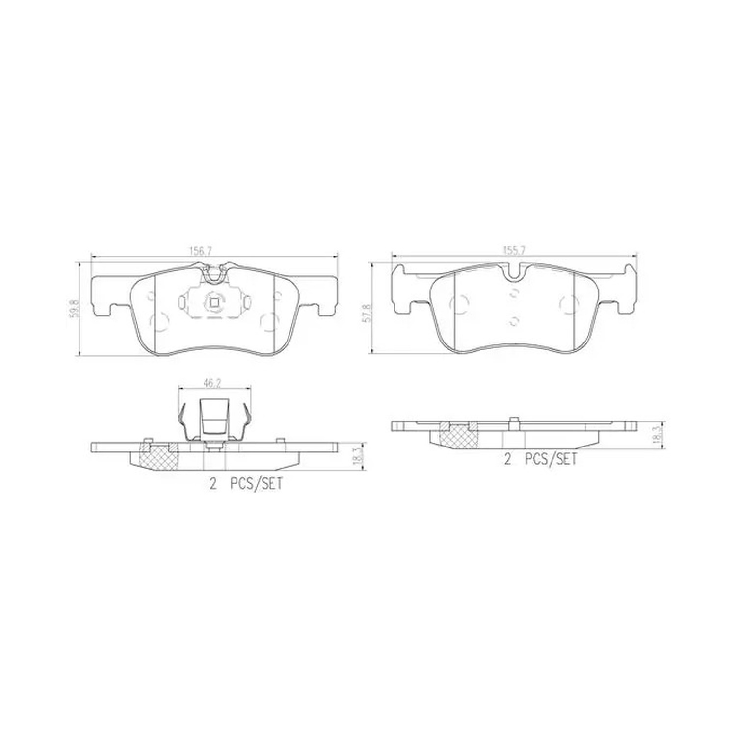 BMW 1시리즈 F20 앞쪽 세라믹 브레이크 패드 BREMBO 34116850567 34116858910 34118854999 f8b2