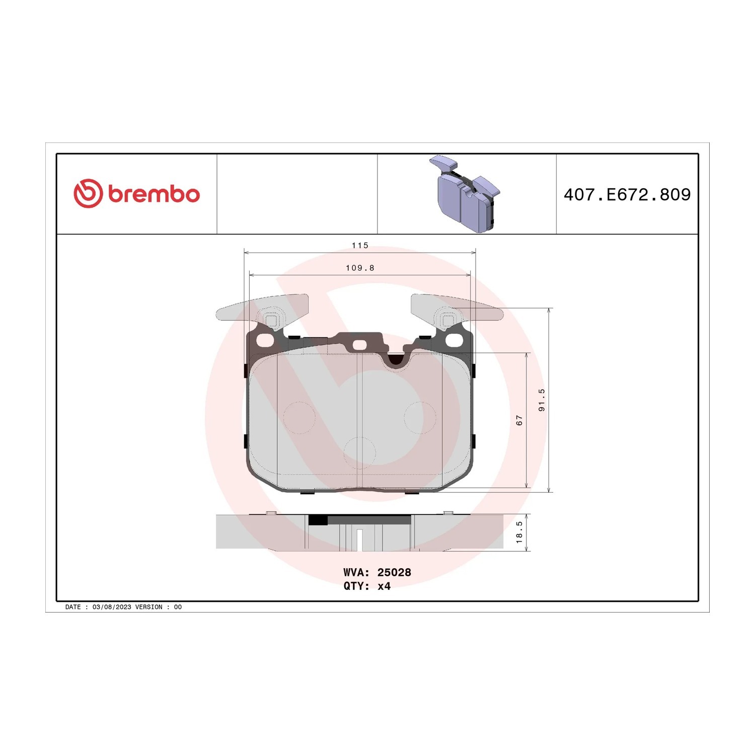 BMW 320d F30 앞쪽 브레이크 패드 BREMBO 34106799805 34106859067 34106866072 5a55