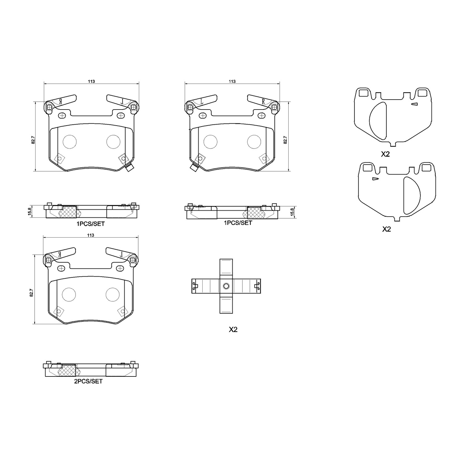 BREMBO 뒤쪽 세라믹 브레이크 패드