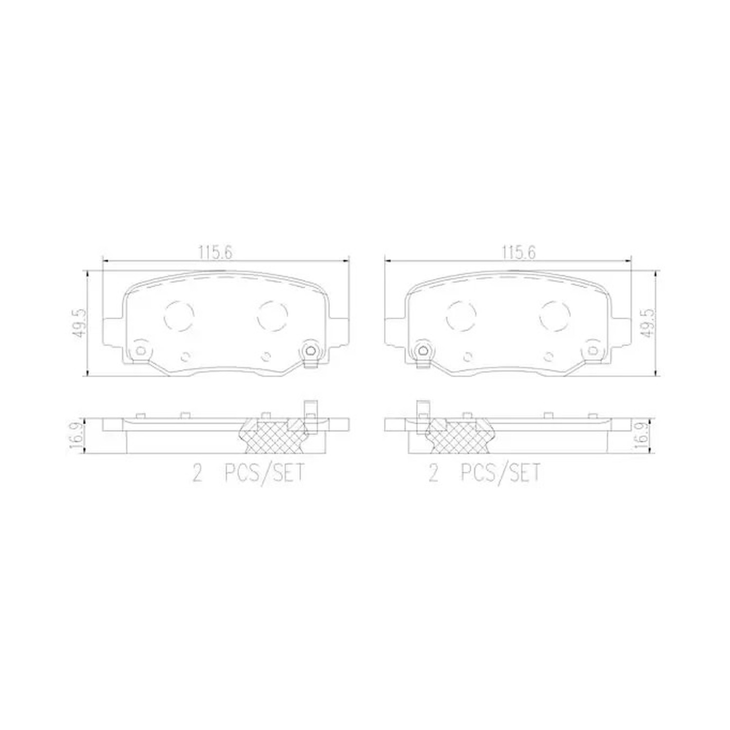 BREMBO 뒤쪽 세라믹 브레이크 패드