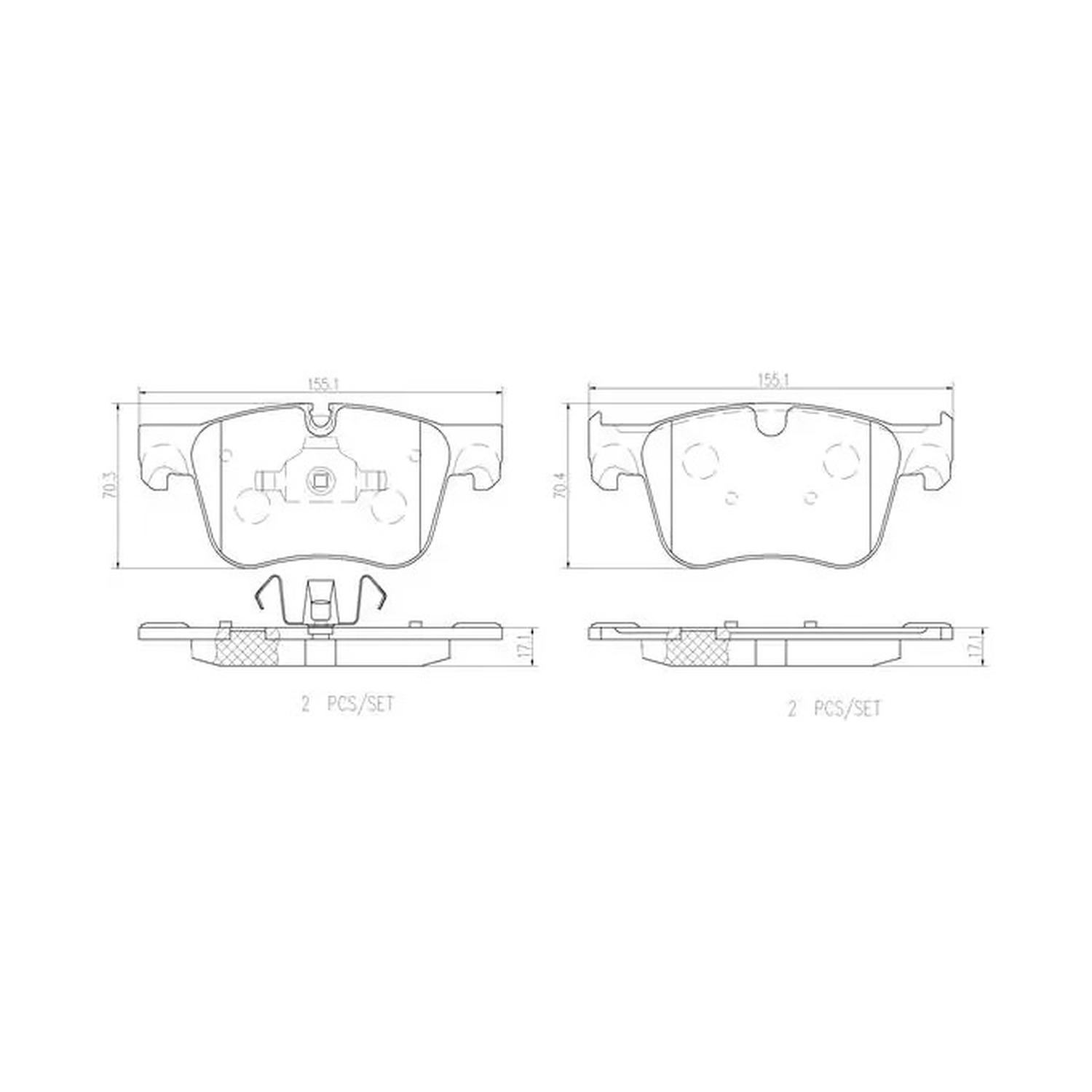 BREMBO 앞쪽 세라믹 브레이크 패드