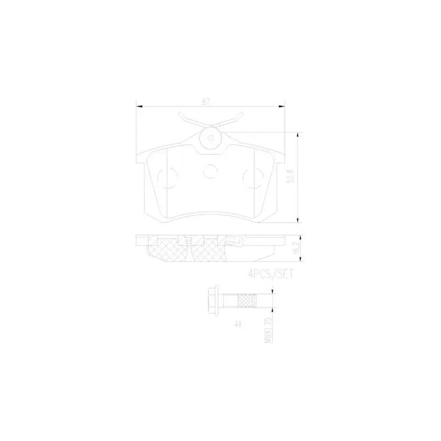 BREMBO 뒤쪽 세라믹 브레이크 패드