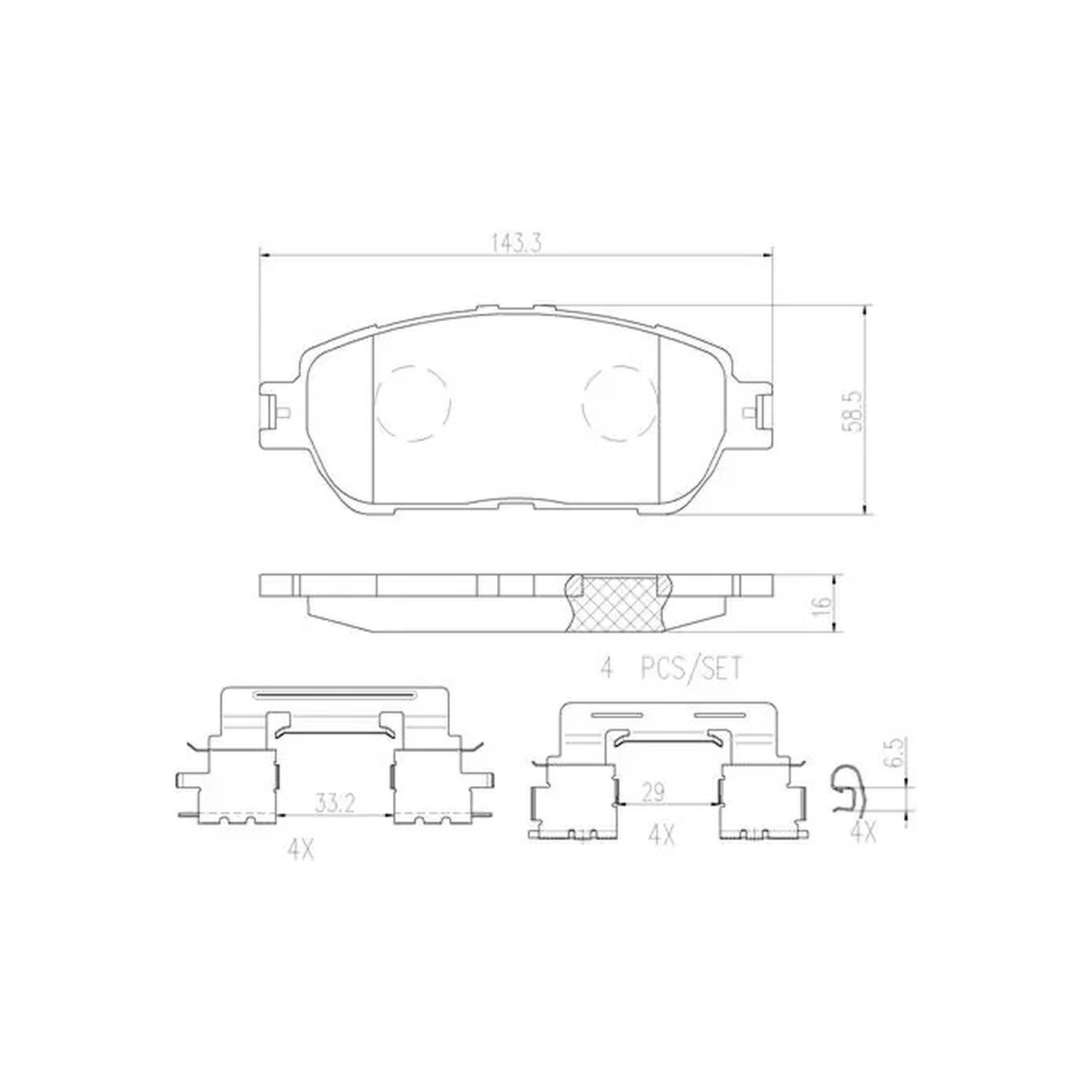 BREMBO 앞쪽 세라믹 브레이크 패드