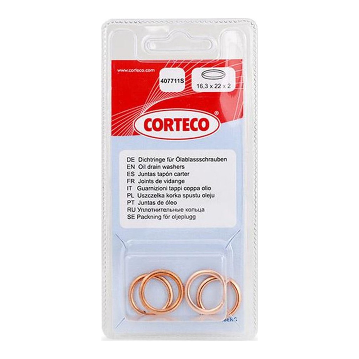 CORTECO 엔진오일팬 4EA 드레인볼트 와셔