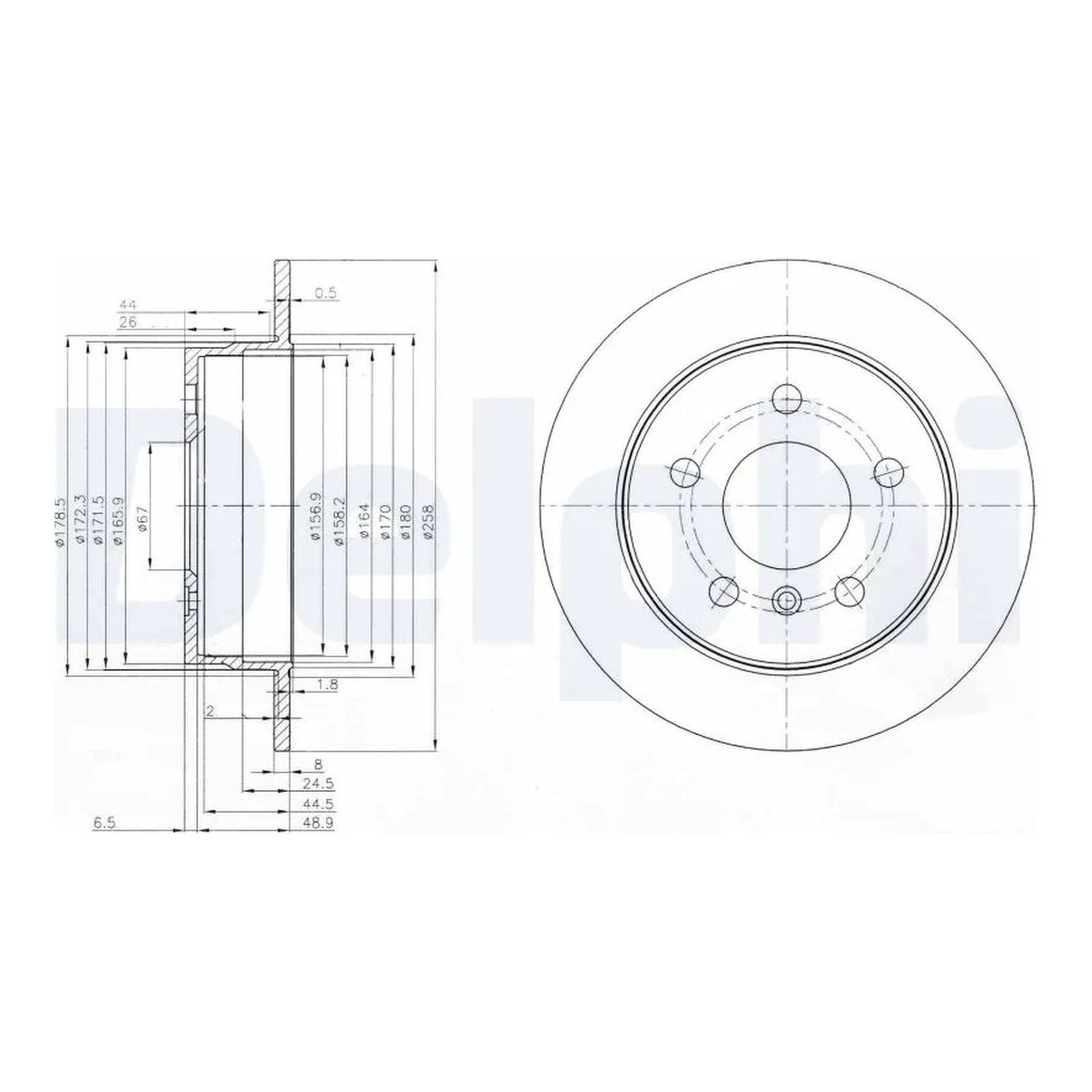 DELPHI 뒤세트 브레이크 디스크