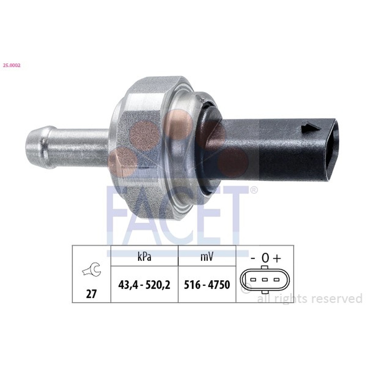BMW 118d F20 배기 압력센서 FACET 13628507634 9c36