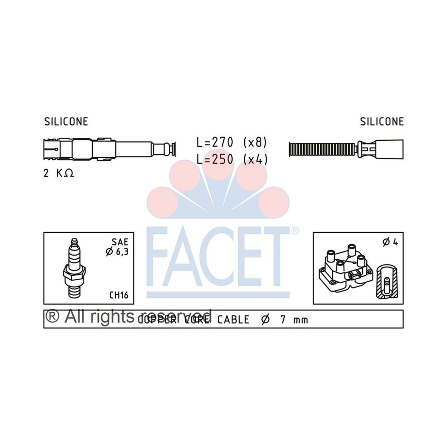FACET 12ea 점화케이블