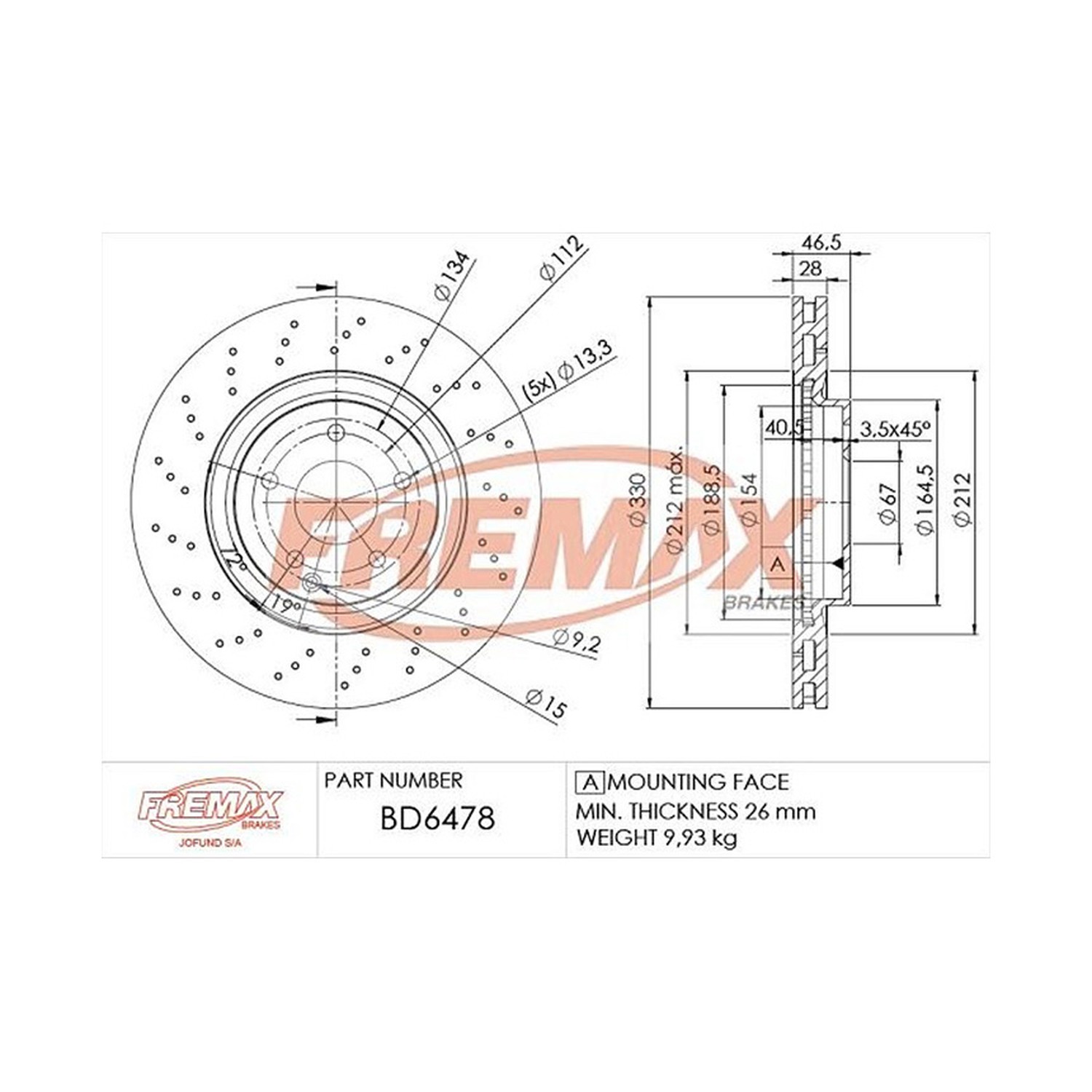 FREMAX 앞세트 브레이크 디스크