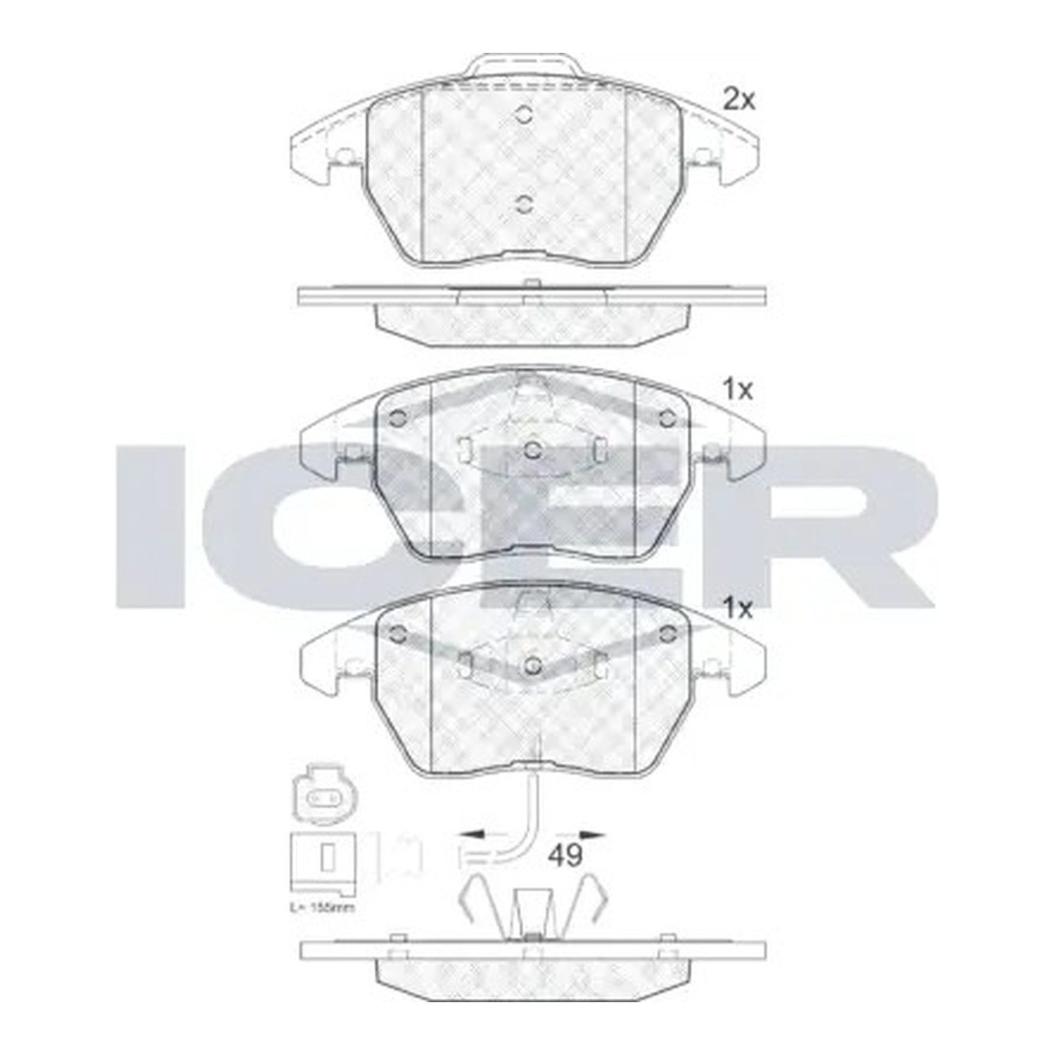ICER 앞쪽 브레이크 패드