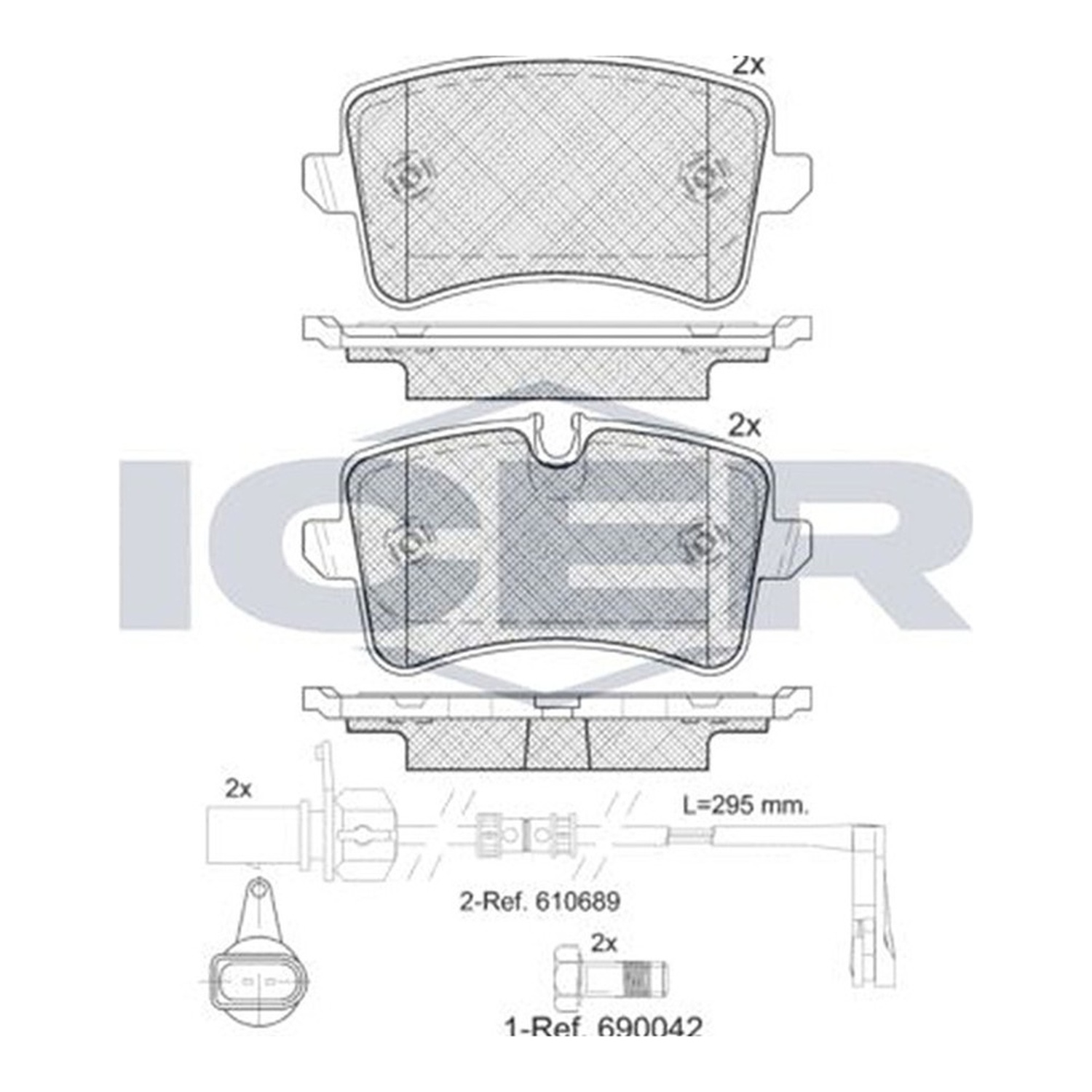 ICER 뒤쪽 브레이크 패드