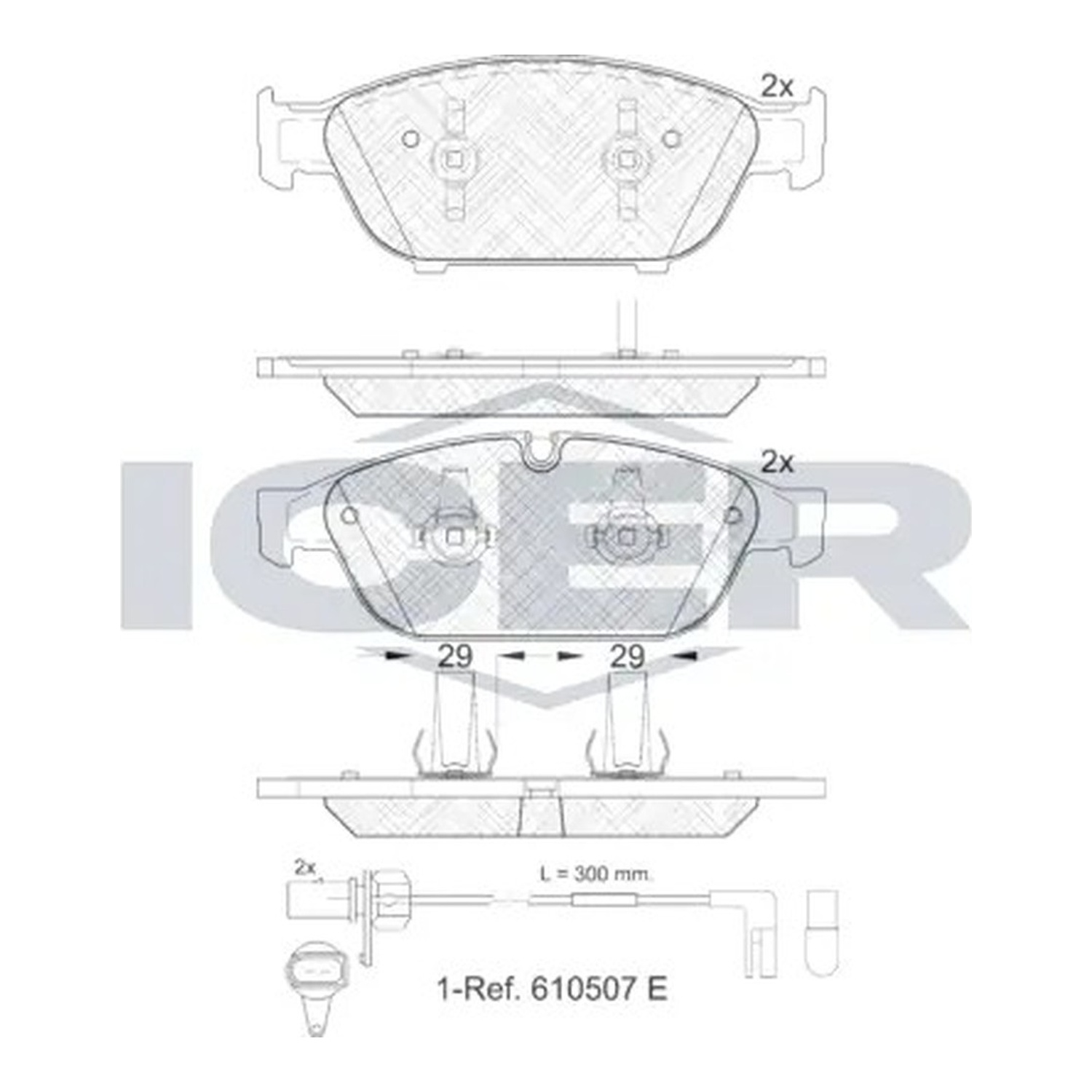 ICER 앞쪽 브레이크 패드