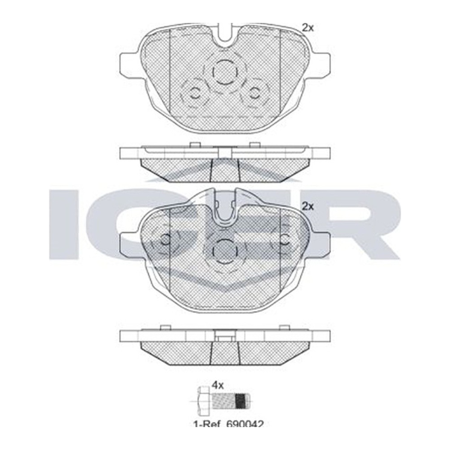 BMW X5 30d G05 뒤쪽 브레이크 패드 ICER 34212449289 34212456869 34212788284 ddd9