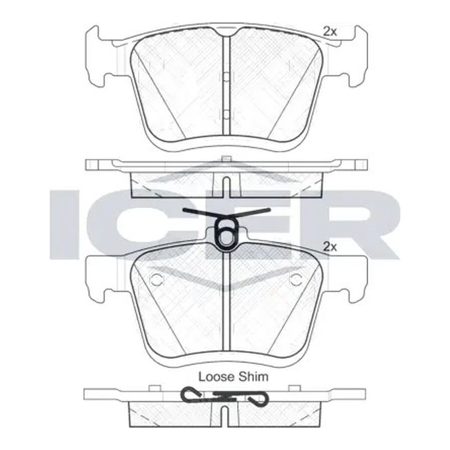 BMW X3 30d F25 뒤쪽 브레이크 패드 ICER 18207807132 18208509978 18208513515 34bc