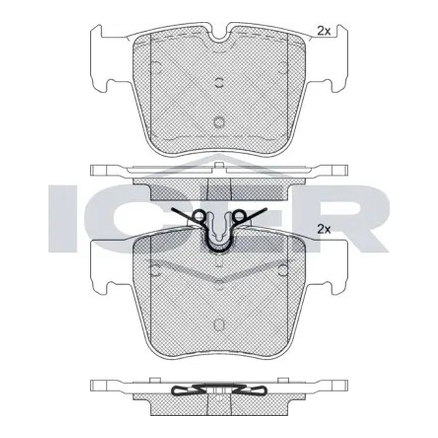 ICER 뒤쪽 브레이크 패드