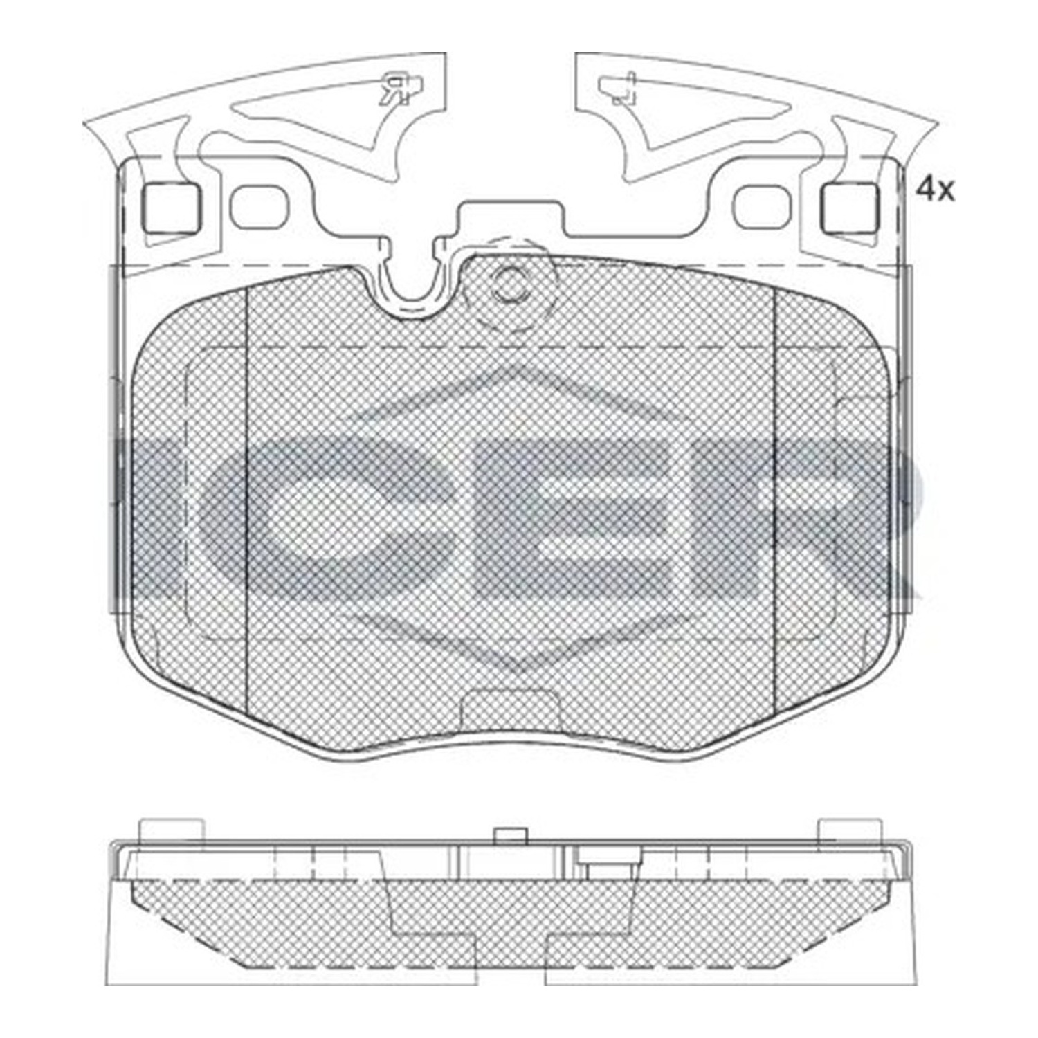 BMW X6 40i G06 앞쪽 브레이크 패드 ICER 34116872750 34116874430 34116880734 c188