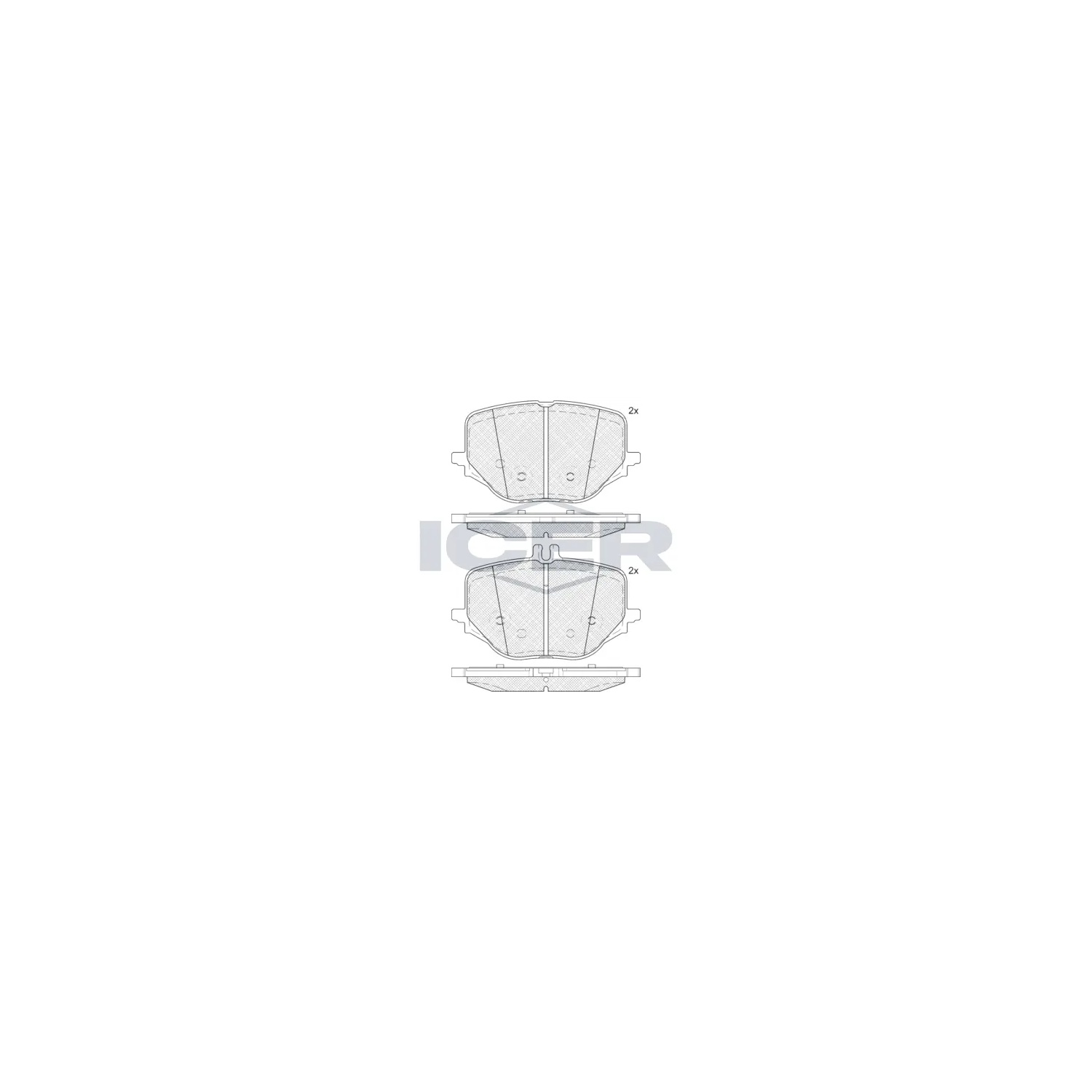 BMW 1시리즈 E88 브레이크 패드 ICER 33217533449 33217561783 0004209402 c01a