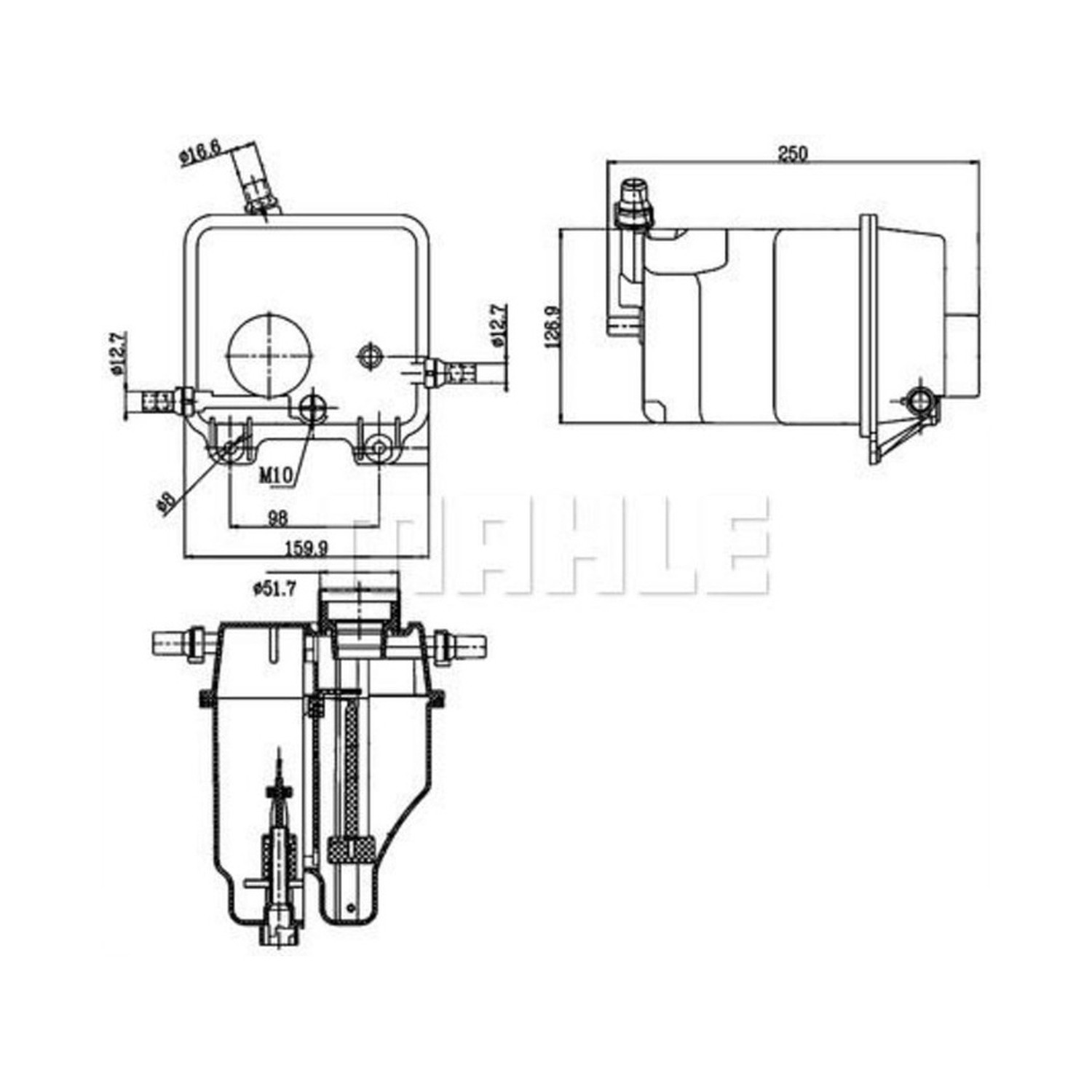 MAHLE 냉각수 보조탱크