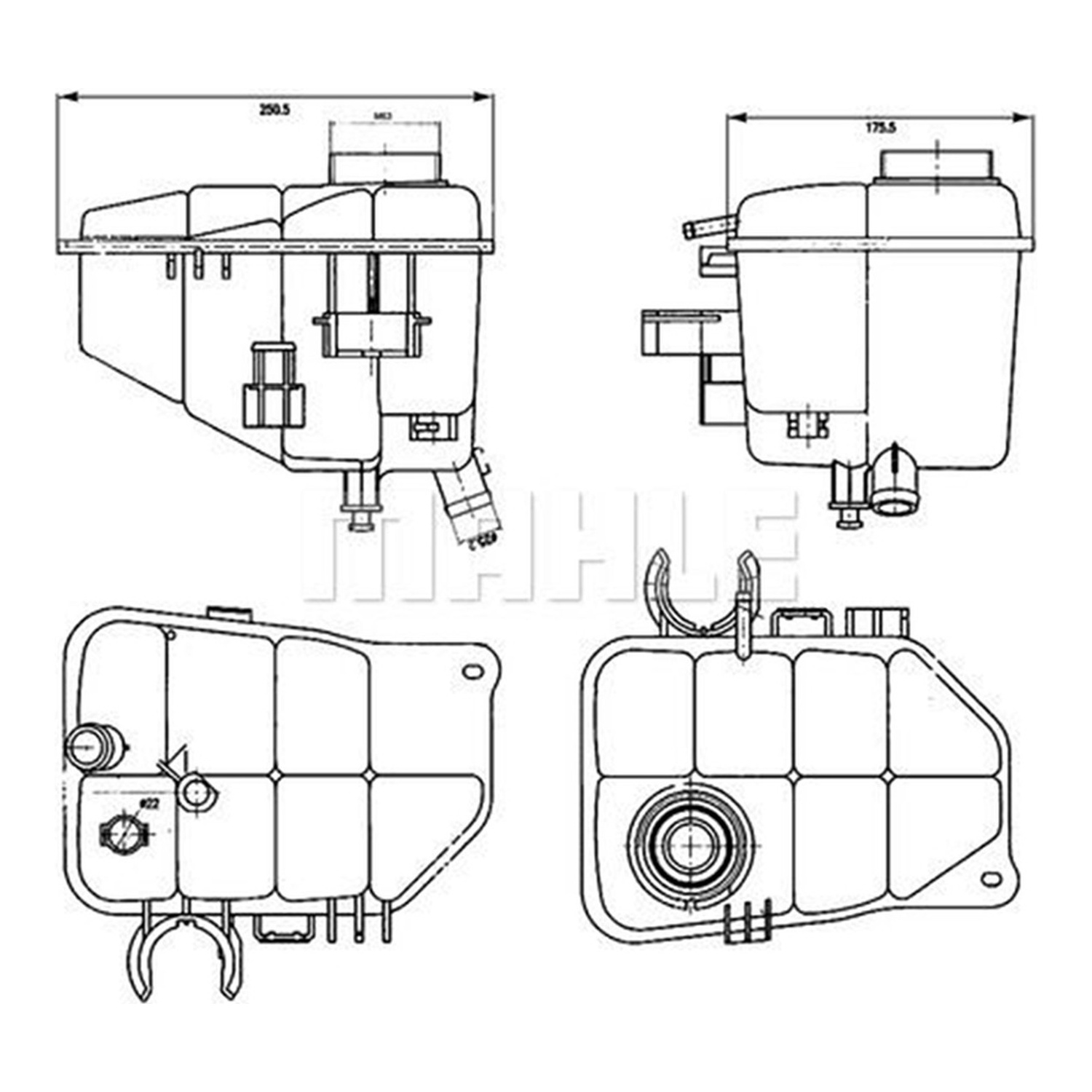 MAHLE 냉각수 보조탱크