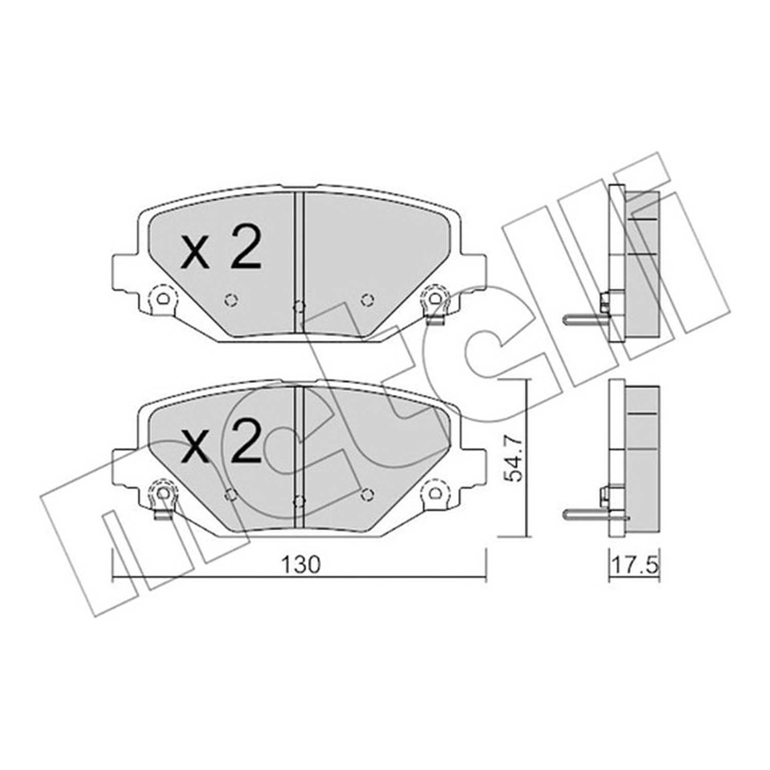 METELLI 뒤쪽 브레이크 패드