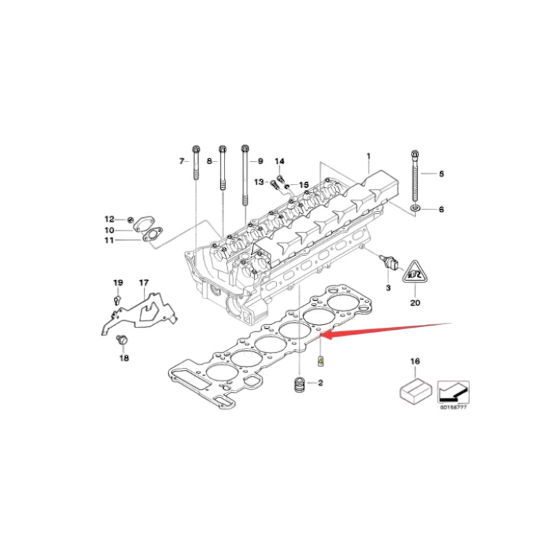 BMW 520i E39 실린더 헤드 가스켓 NIBD 11121435586 11127506983 175f