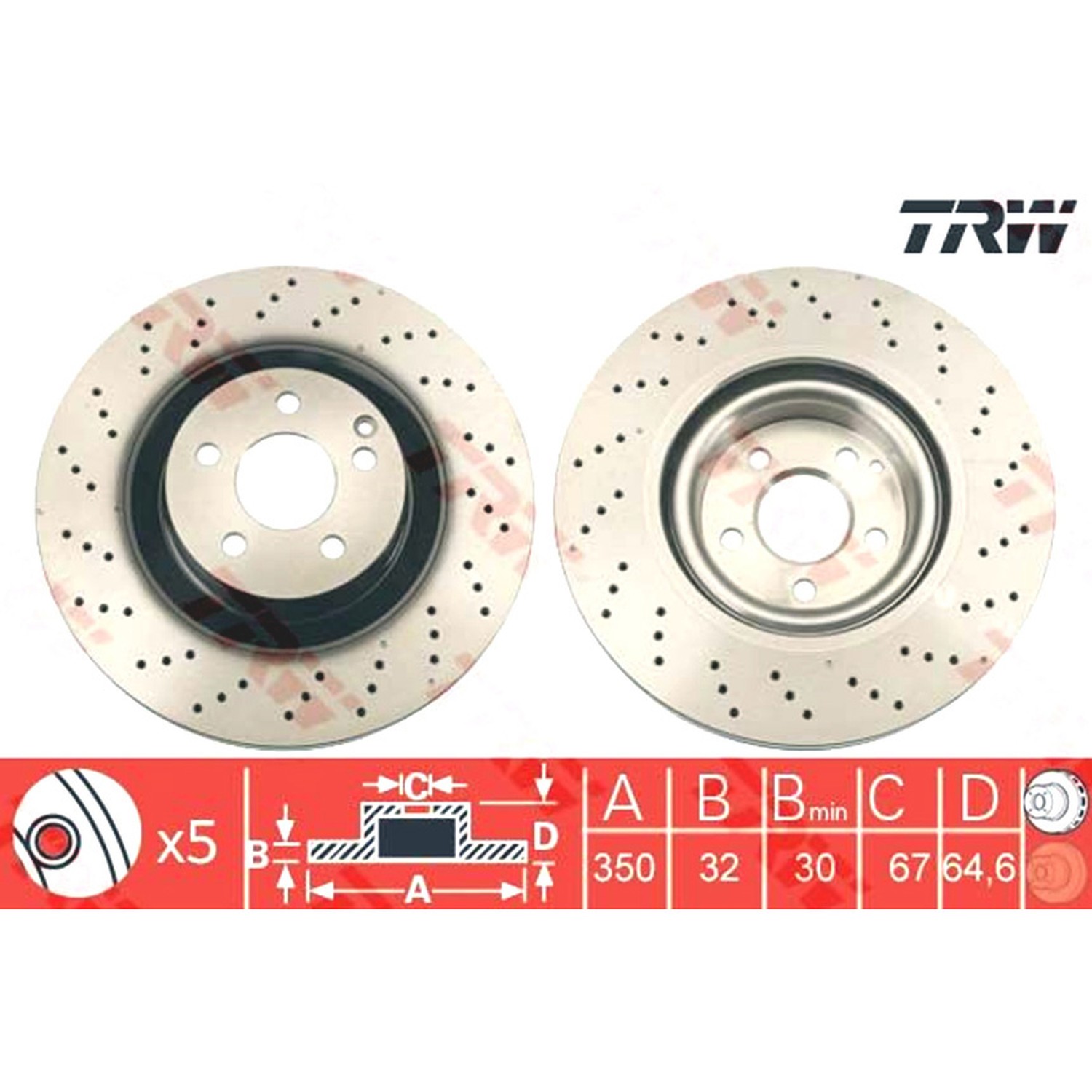 TRW 앞세트 브레이크 디스크