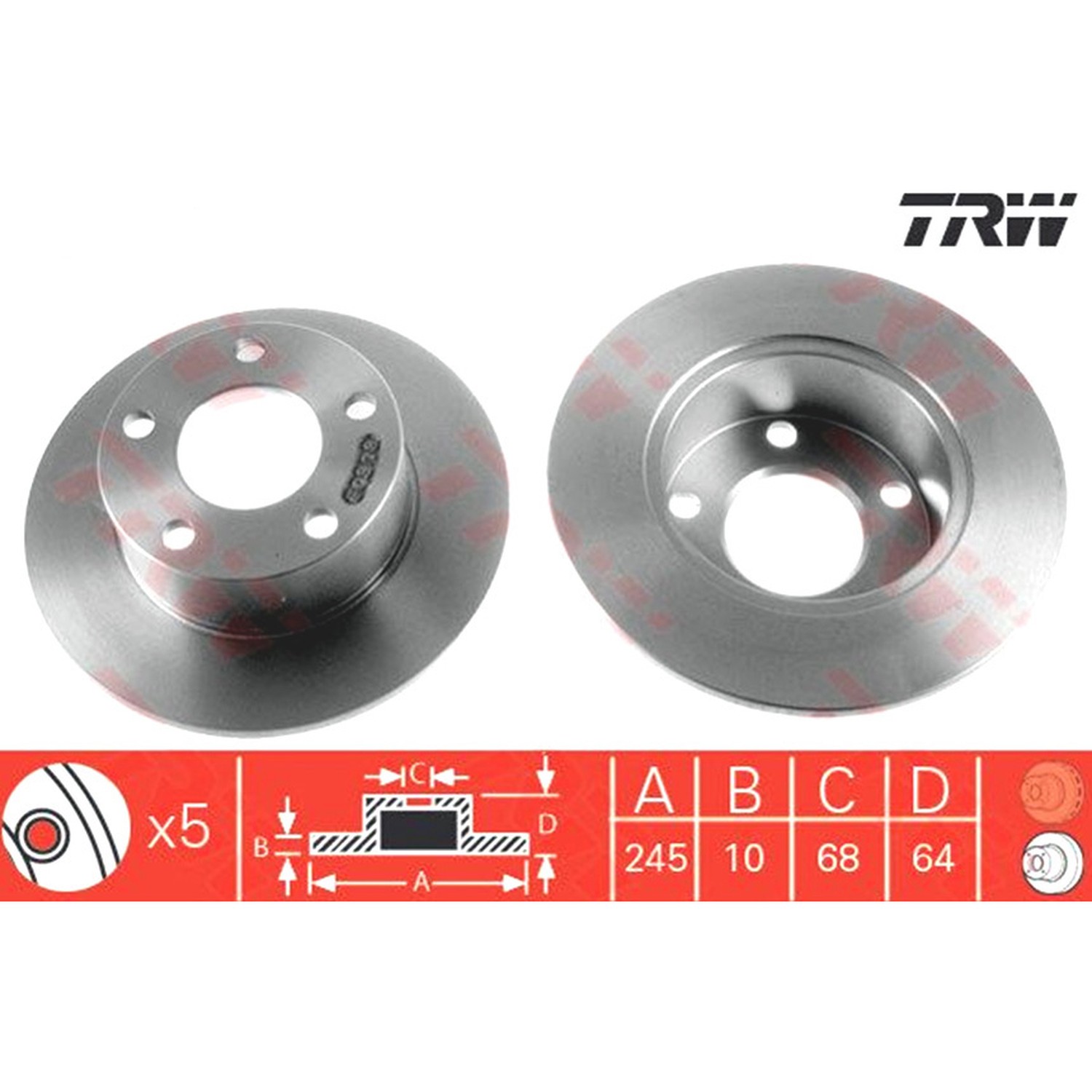 TRW 뒤세트 브레이크 디스크
