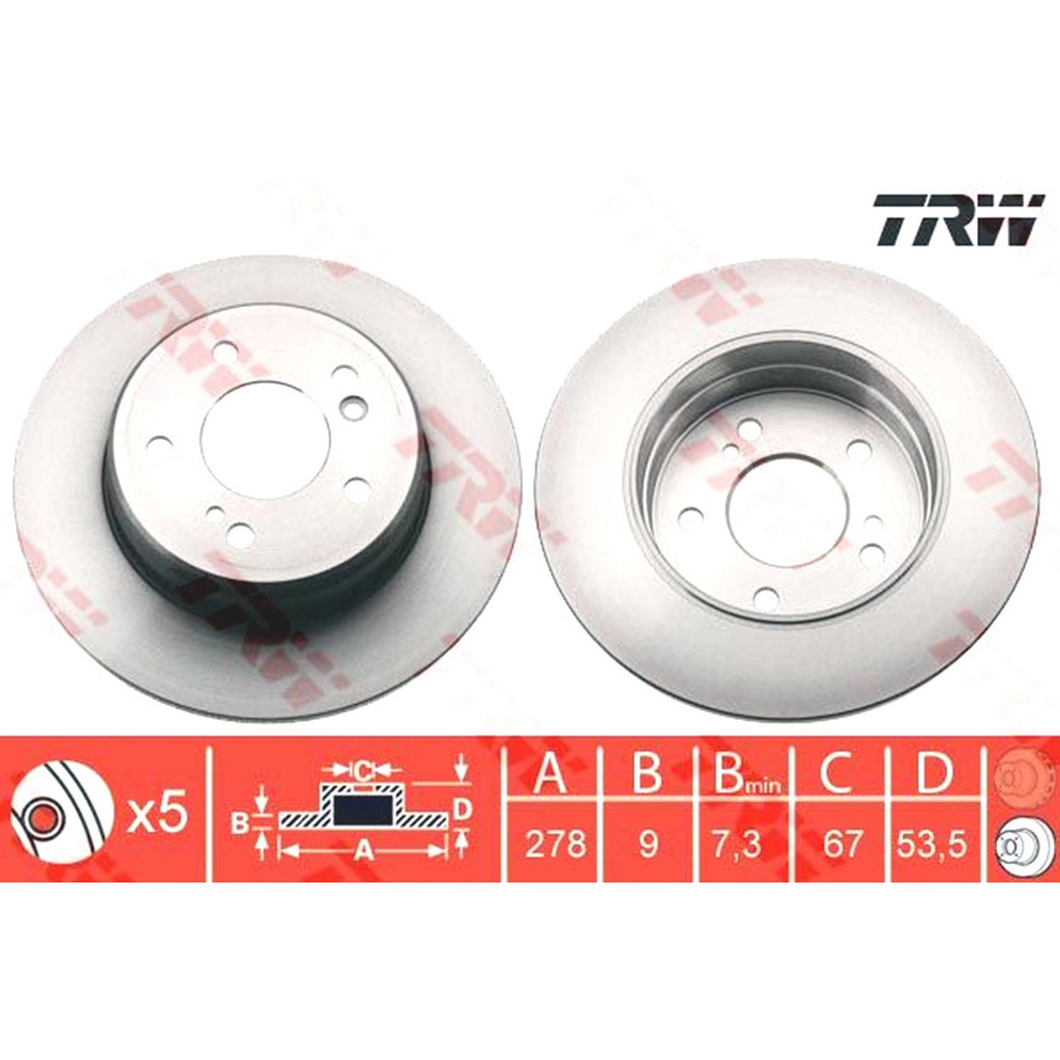 TRW 뒤세트 브레이크 디스크