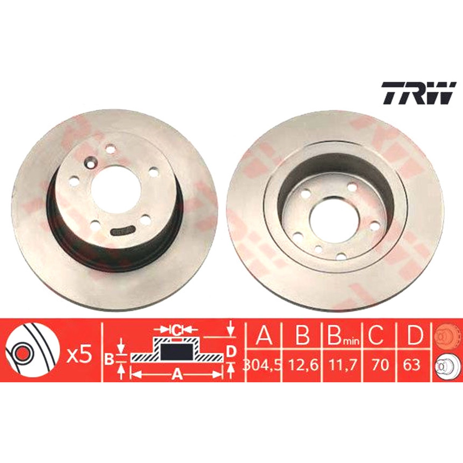TRW 뒤세트 브레이크 디스크
