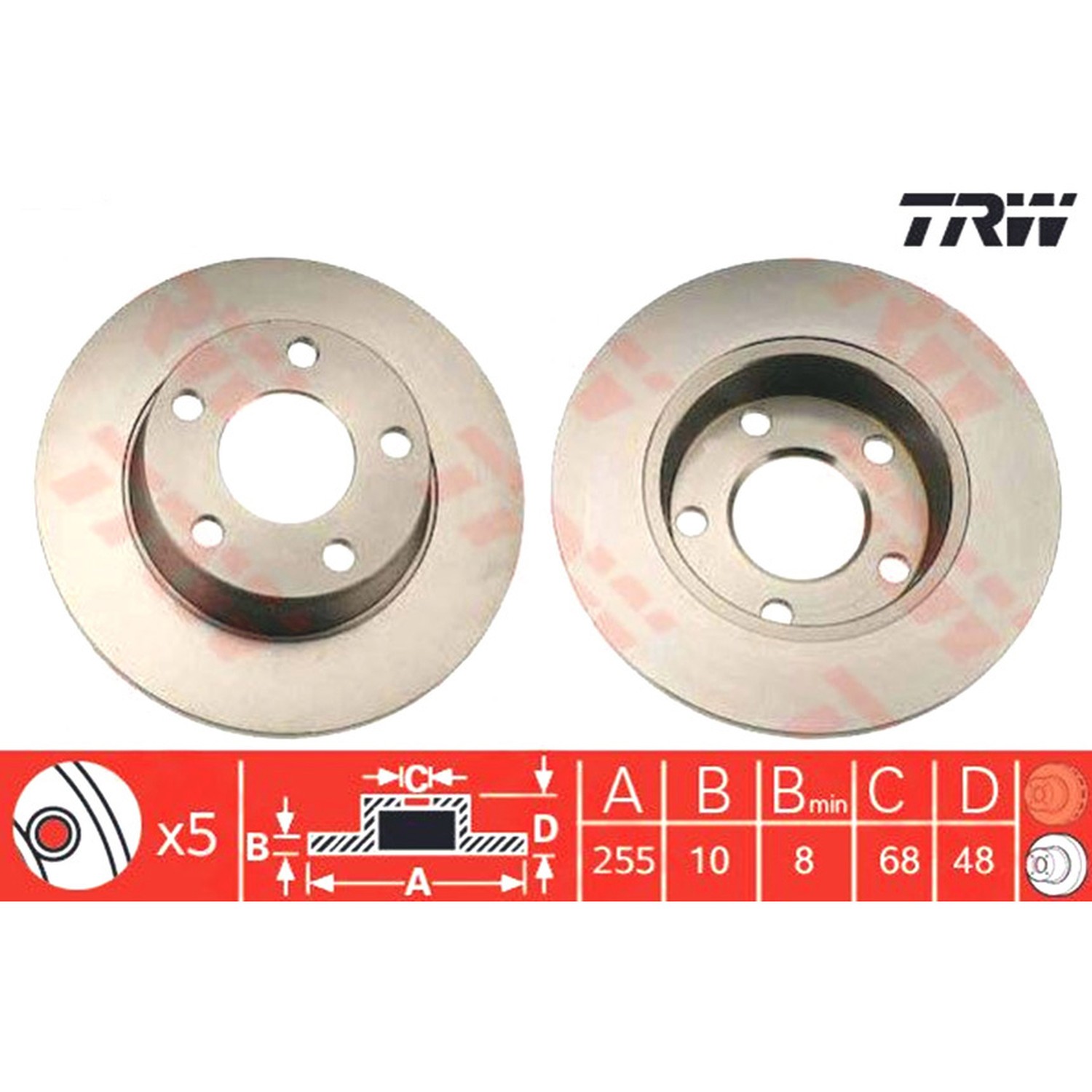 TRW 뒤세트 브레이크 디스크