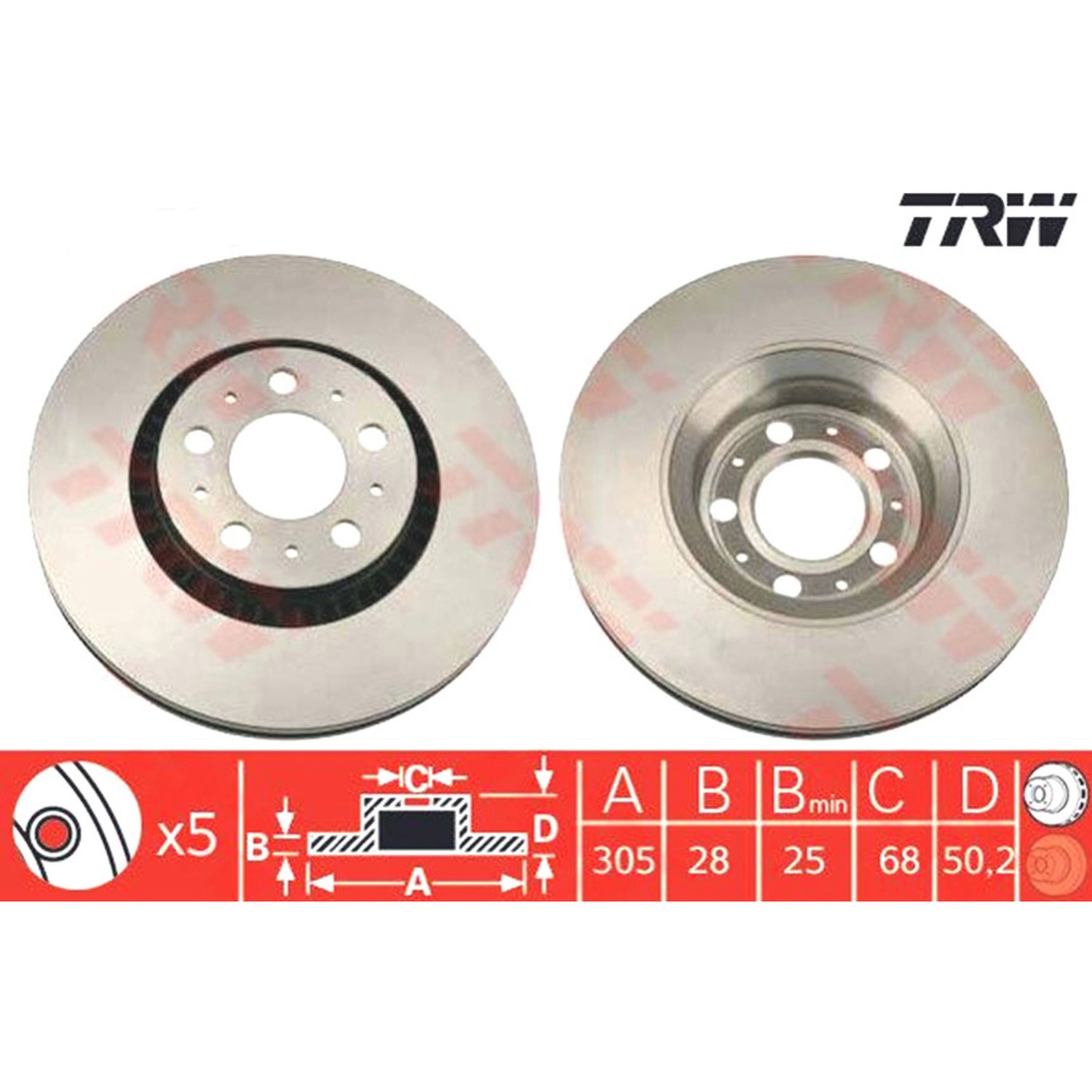 TRW 앞세트 브레이크 디스크