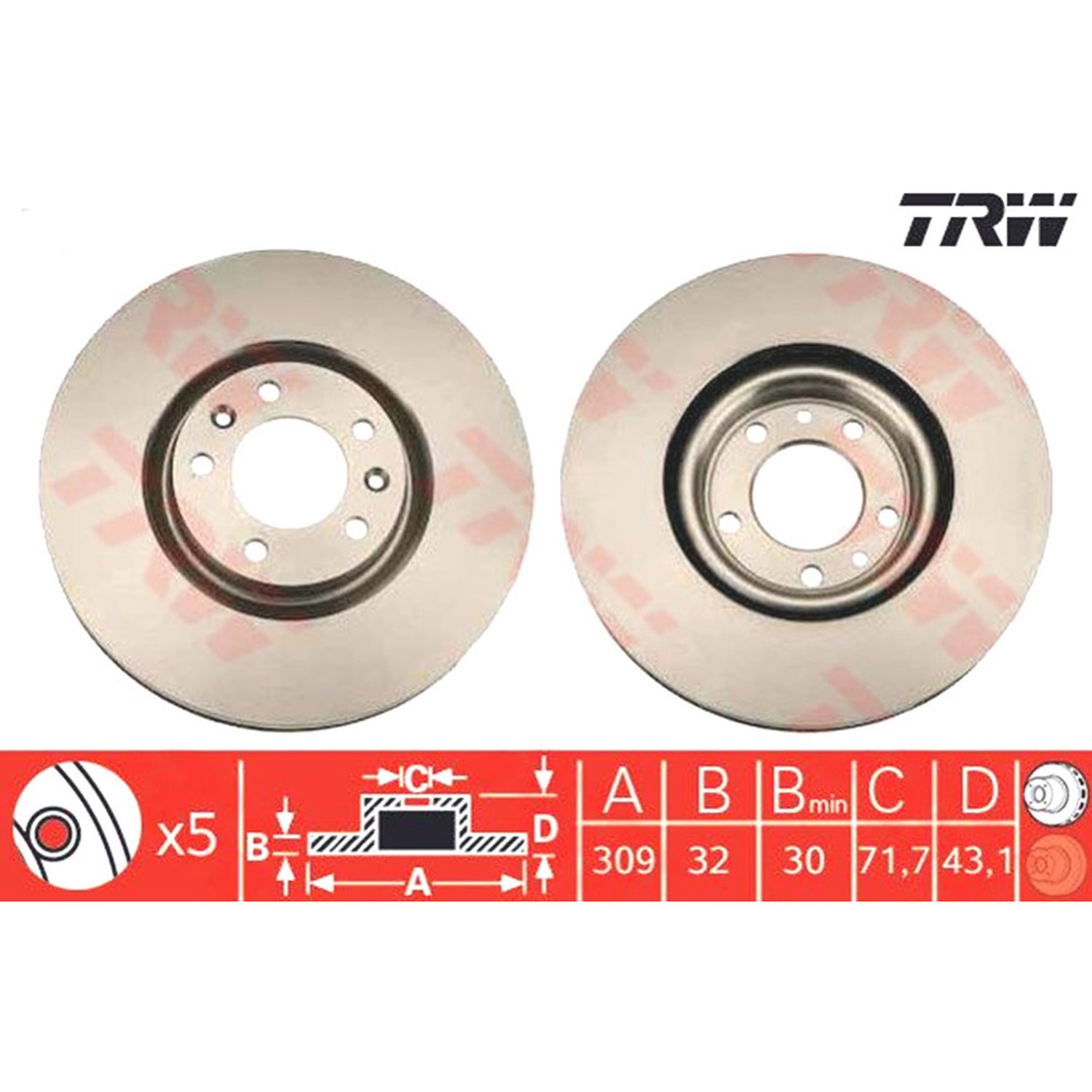 TRW 앞세트 브레이크 디스크