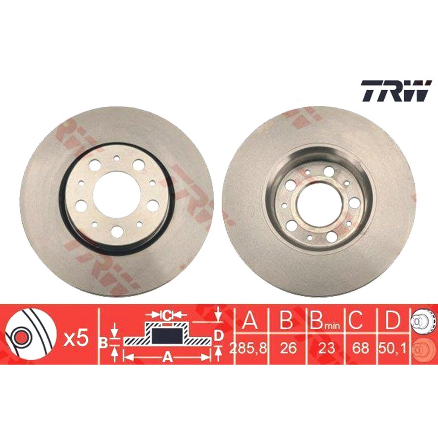 TRW 앞세트 브레이크 디스크