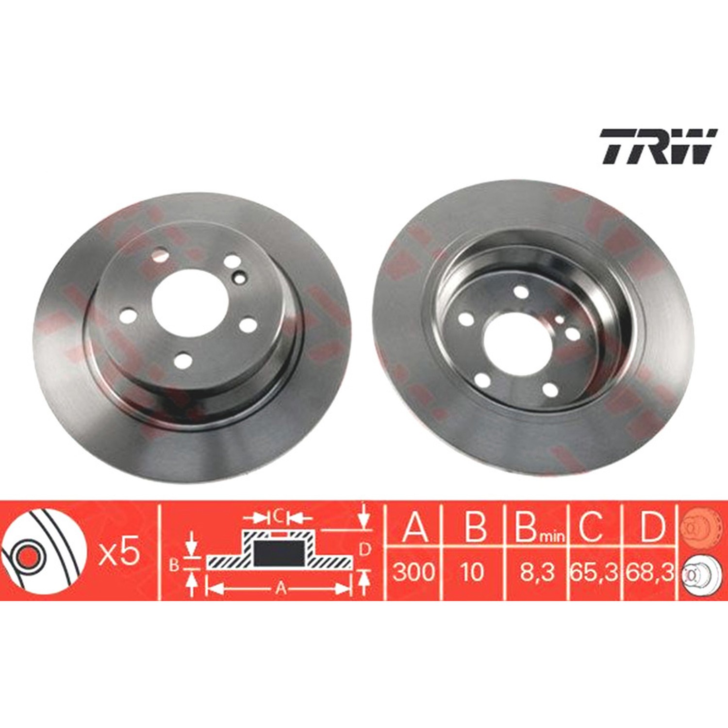 TRW 뒤세트 브레이크 디스크