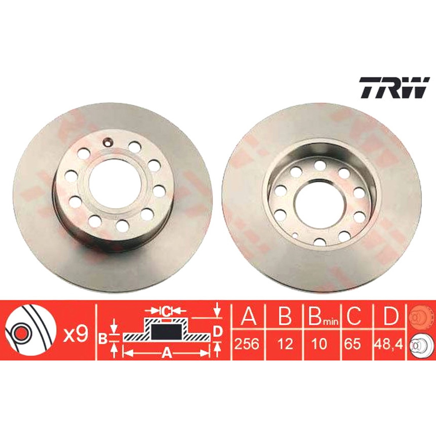 TRW 뒤세트 브레이크 디스크