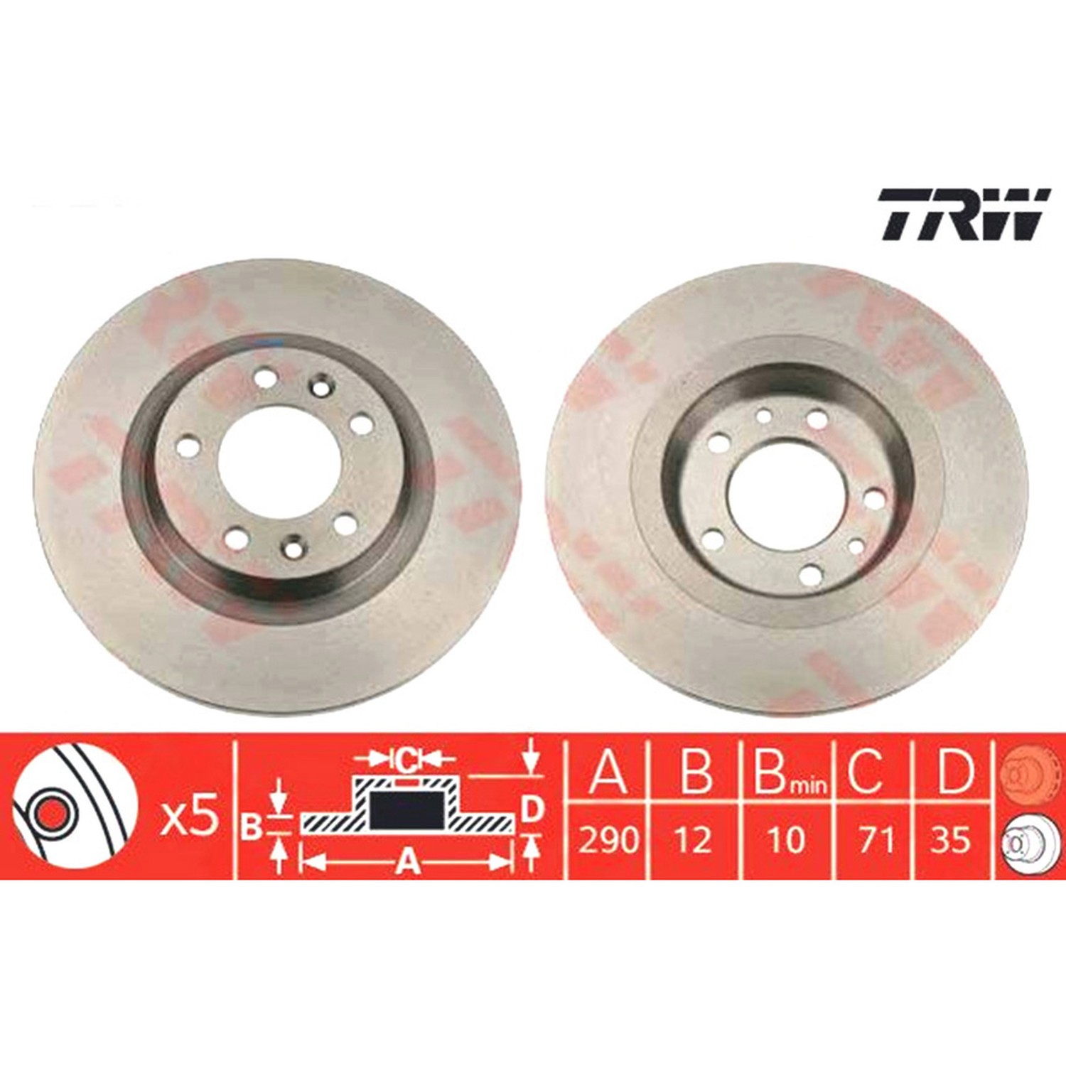 TRW 뒤세트 브레이크 디스크