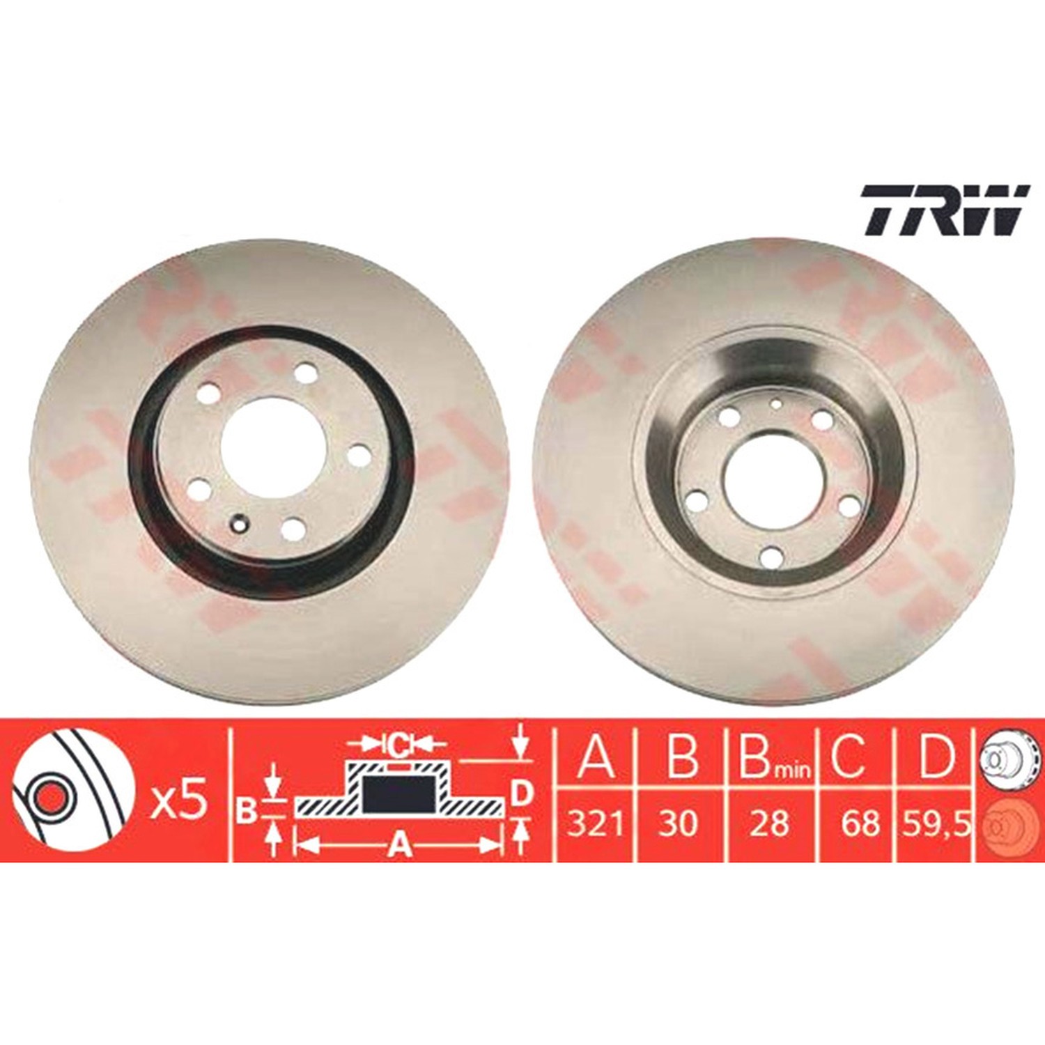 TRW 앞세트 브레이크 디스크