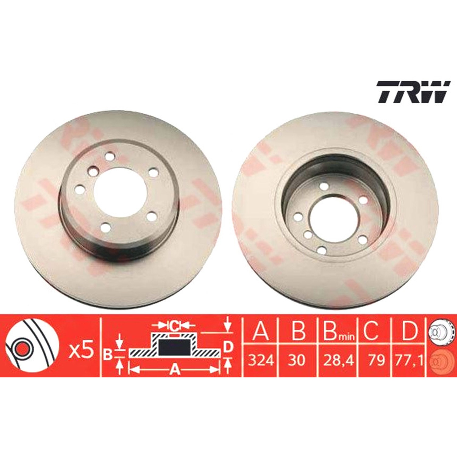 TRW 앞세트 브레이크 디스크