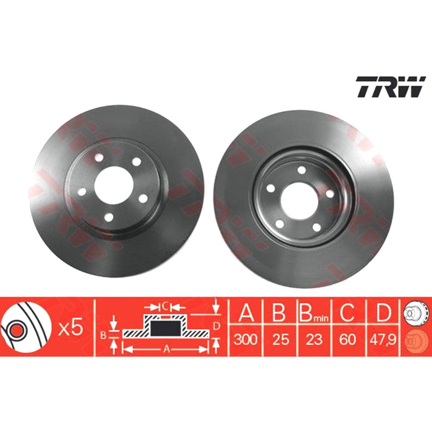 TRW 앞세트 브레이크 디스크