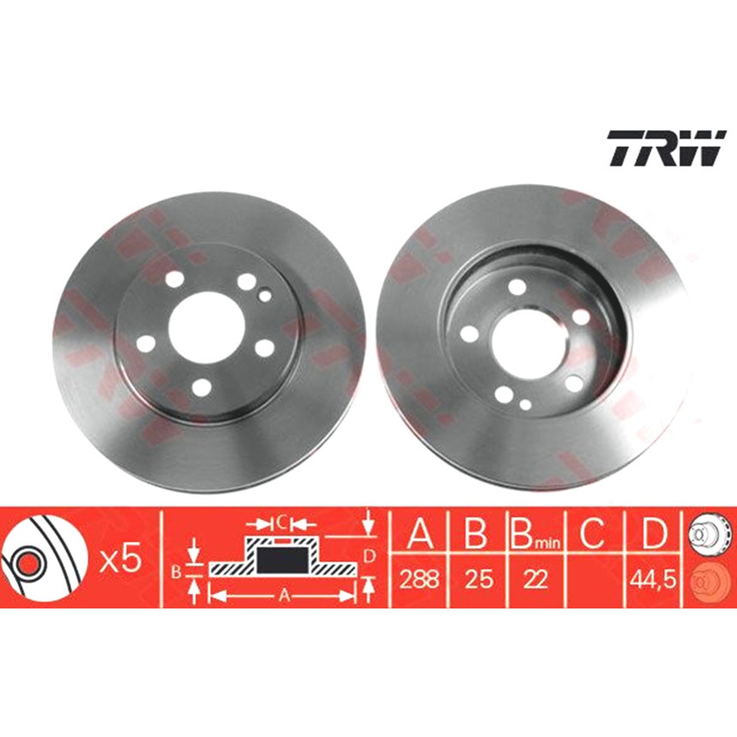 TRW 앞세트 브레이크 디스크