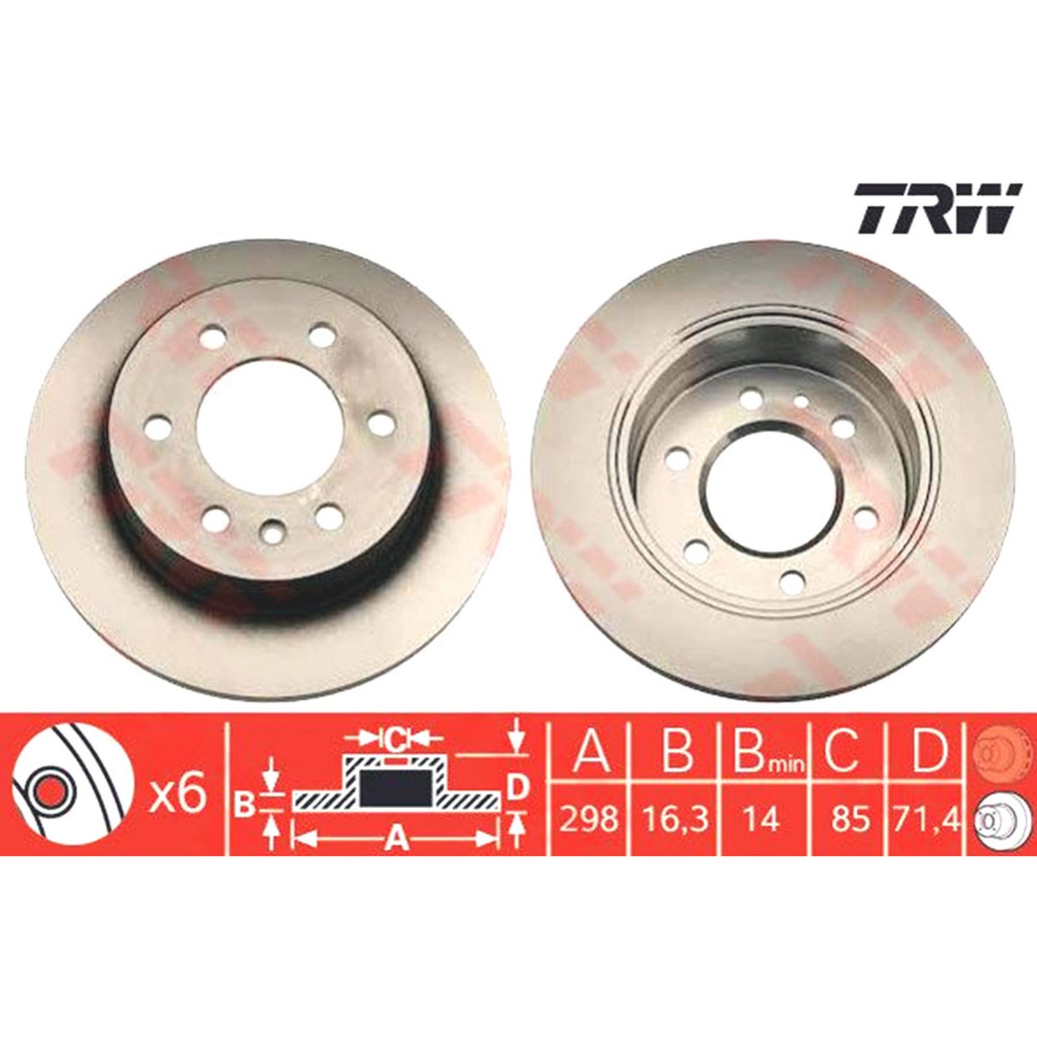 TRW 뒤세트 브레이크 디스크