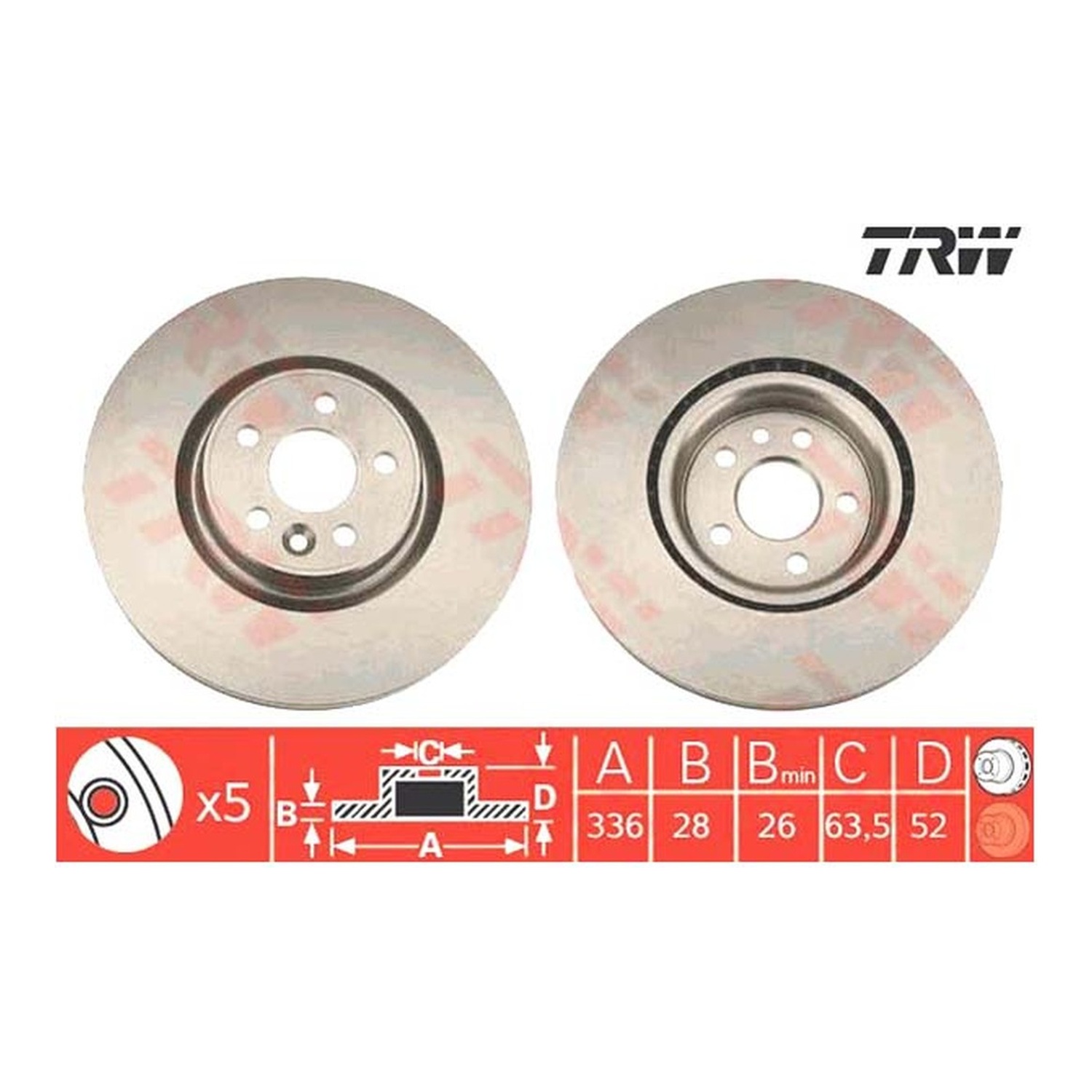 TRW 앞세트 브레이크 디스크