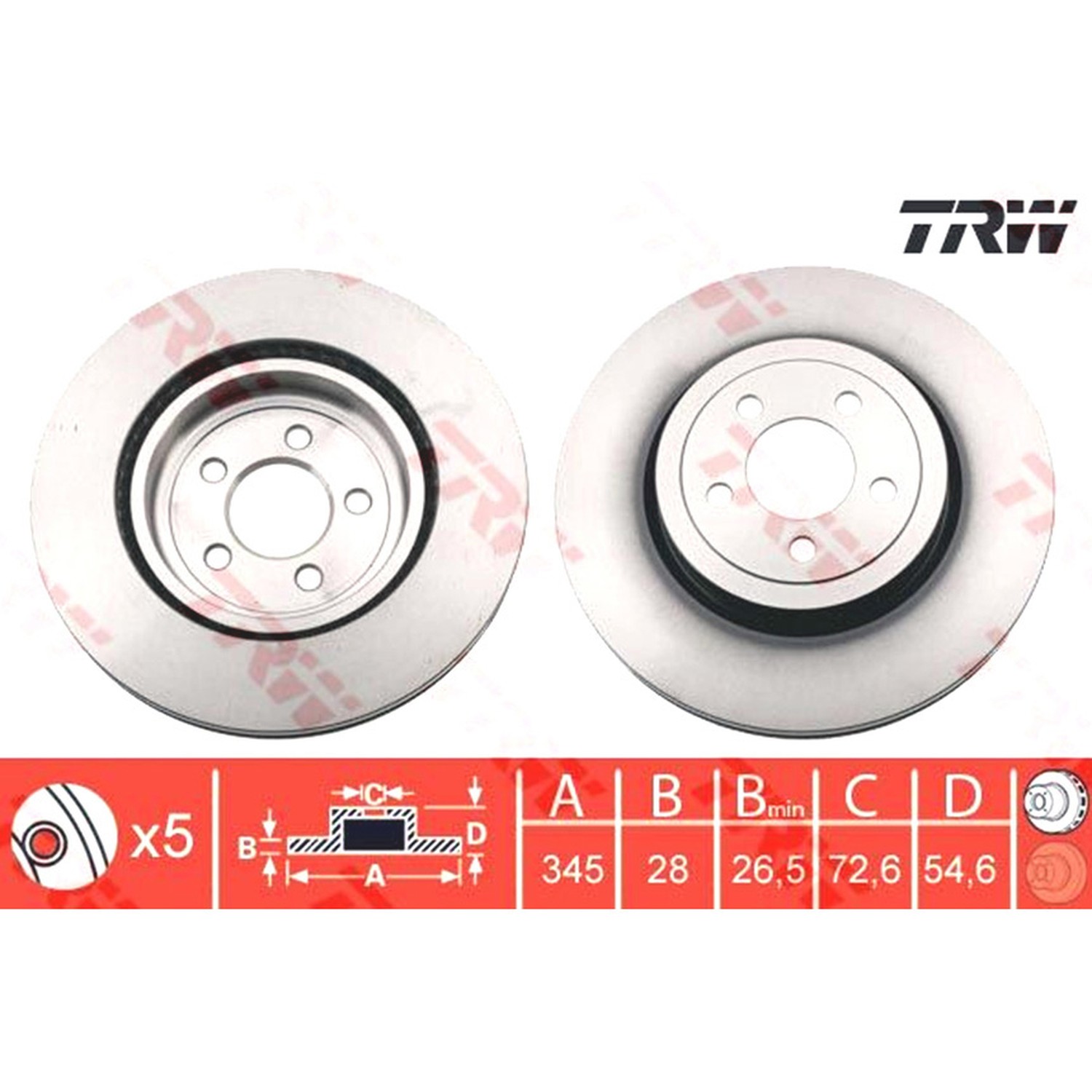 TRW 앞세트 브레이크 디스크