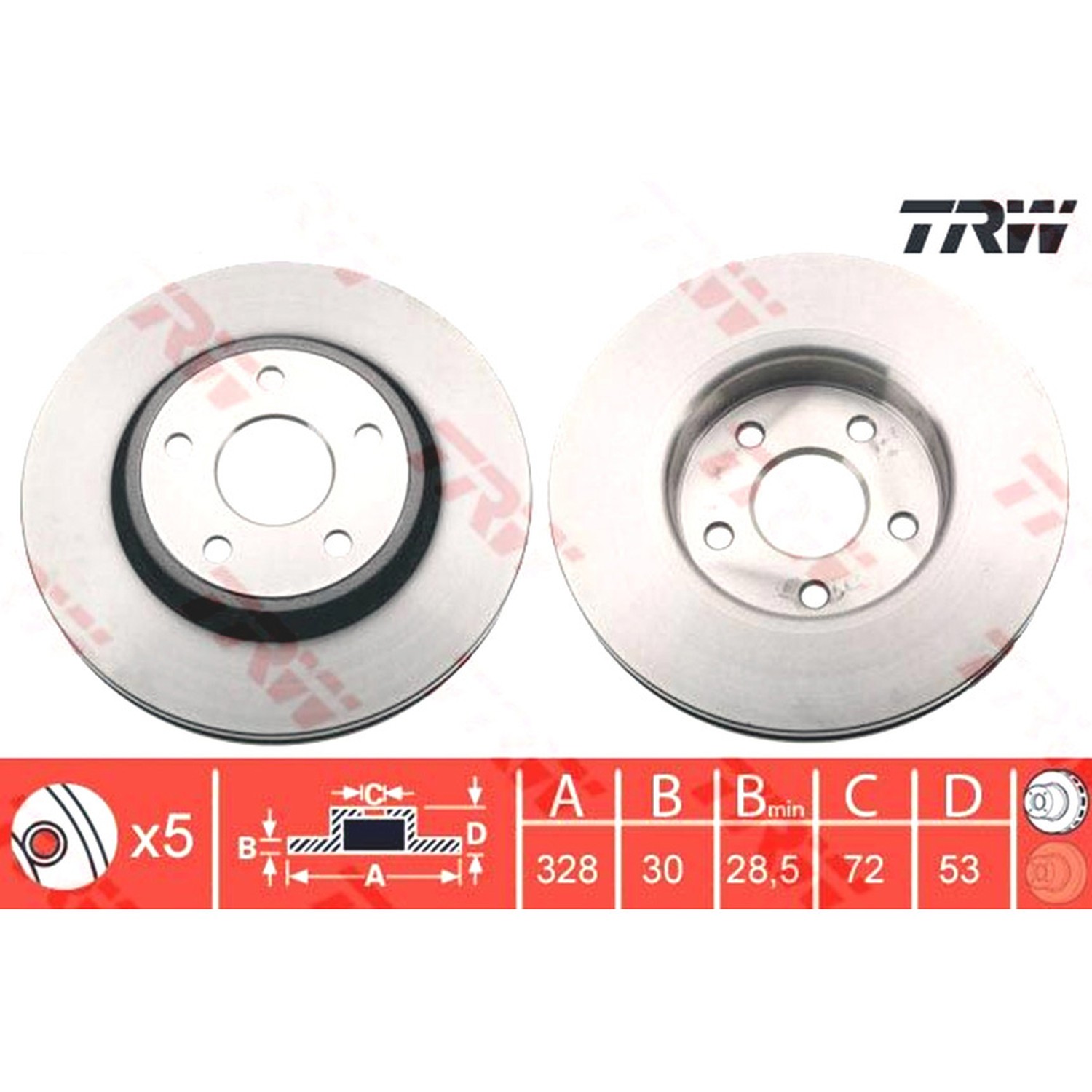 TRW 앞세트 브레이크 디스크