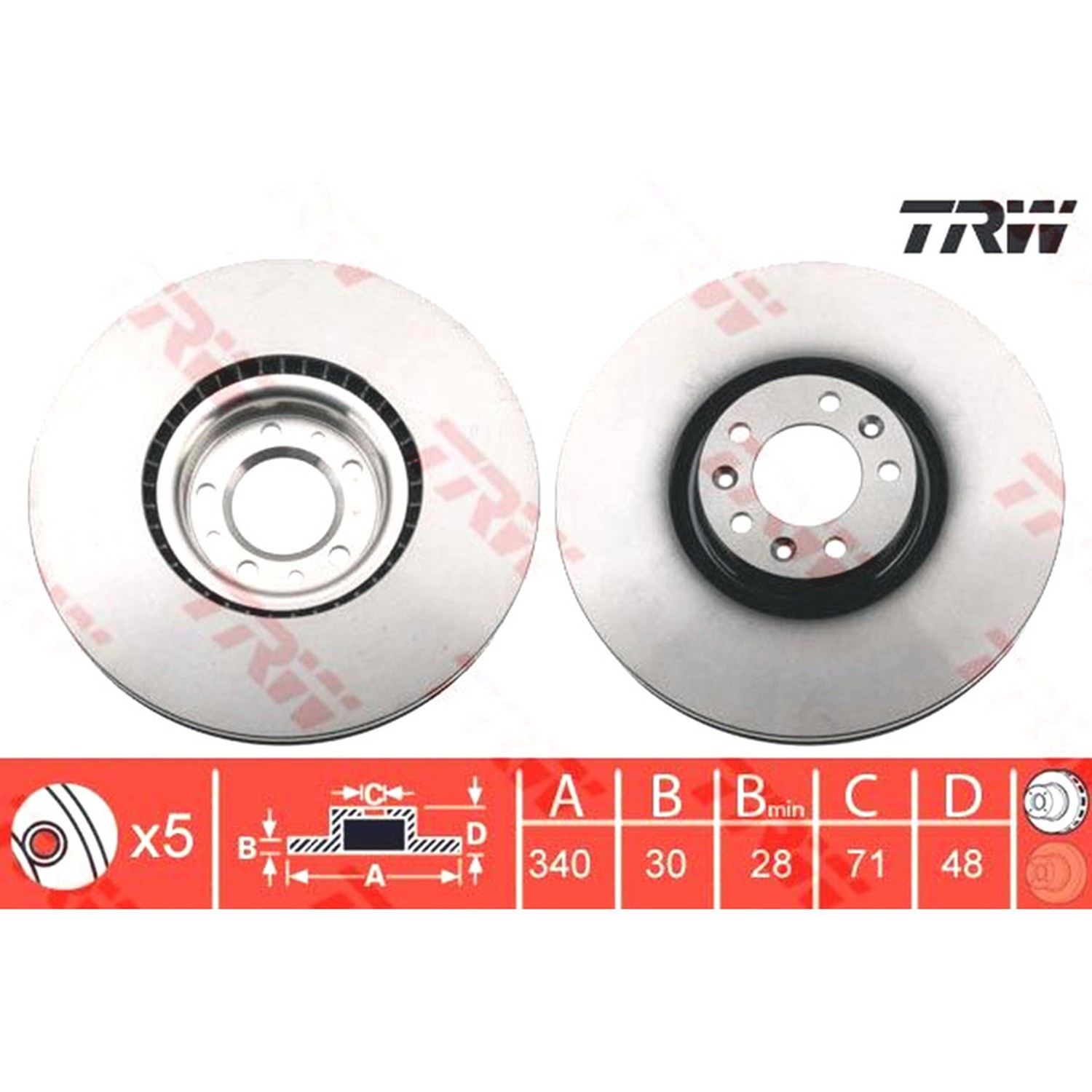 TRW 앞세트 브레이크 디스크